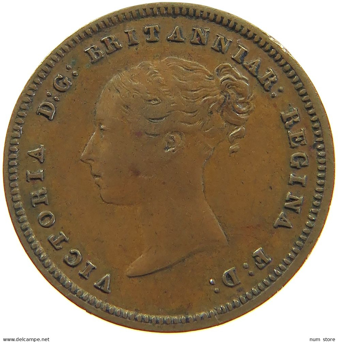 GREAT BRITAIN 1/2 FARTHING 1843 Victoria 1837-1901 #t021 0167 - A. 1/4 - 1/3 - 1/2 Farthing