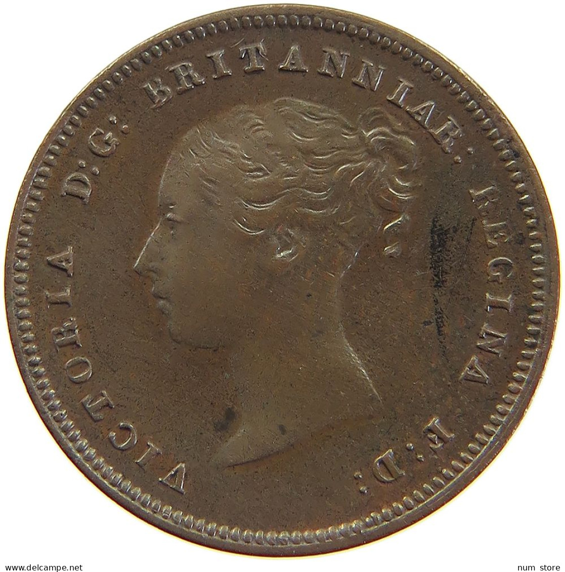 GREAT BRITAIN 1/2 FARTHING 1843 Victoria 1837-1901 #c056 0071 - A. 1/4 - 1/3 - 1/2 Farthing