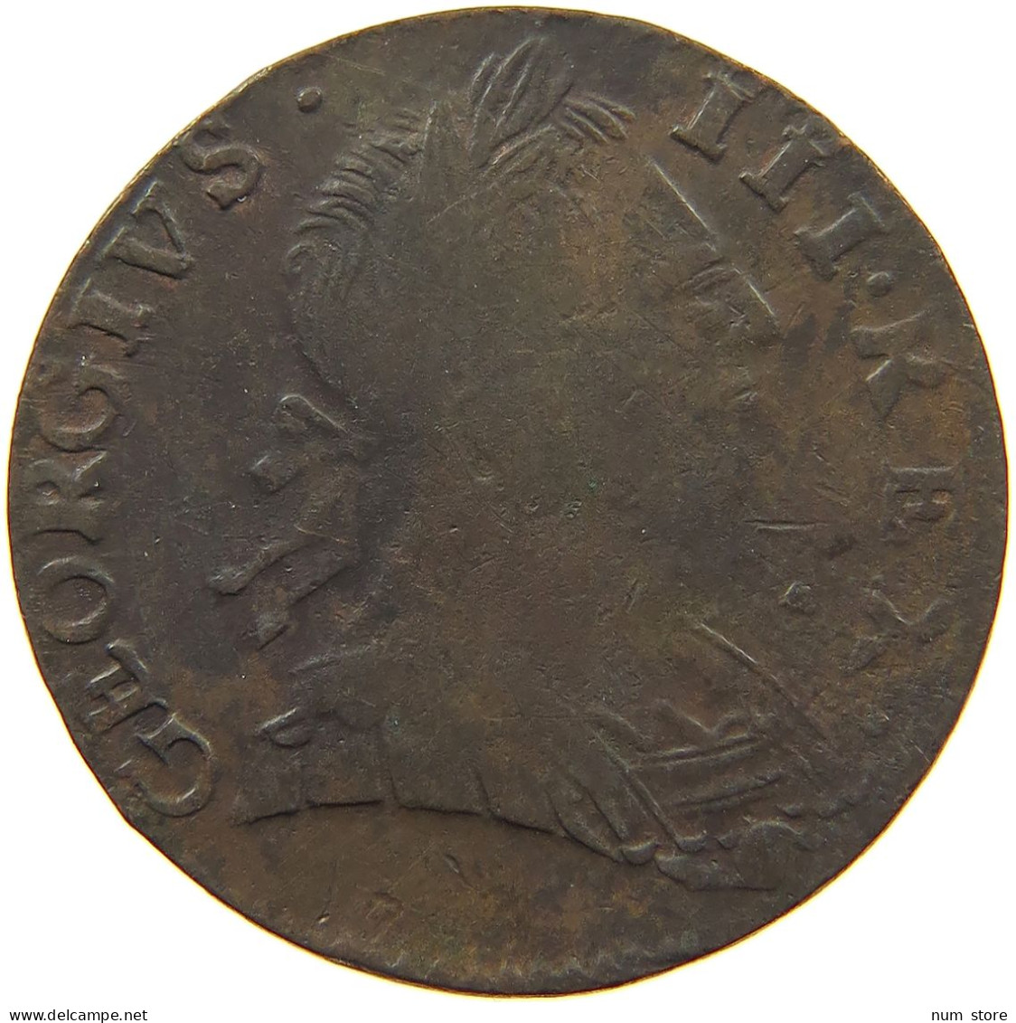 GREAT BRITAIN 1/2 PENNY 1774 GEORGE III. 1760-1820 #c057 0219 - C. 1/2 Penny