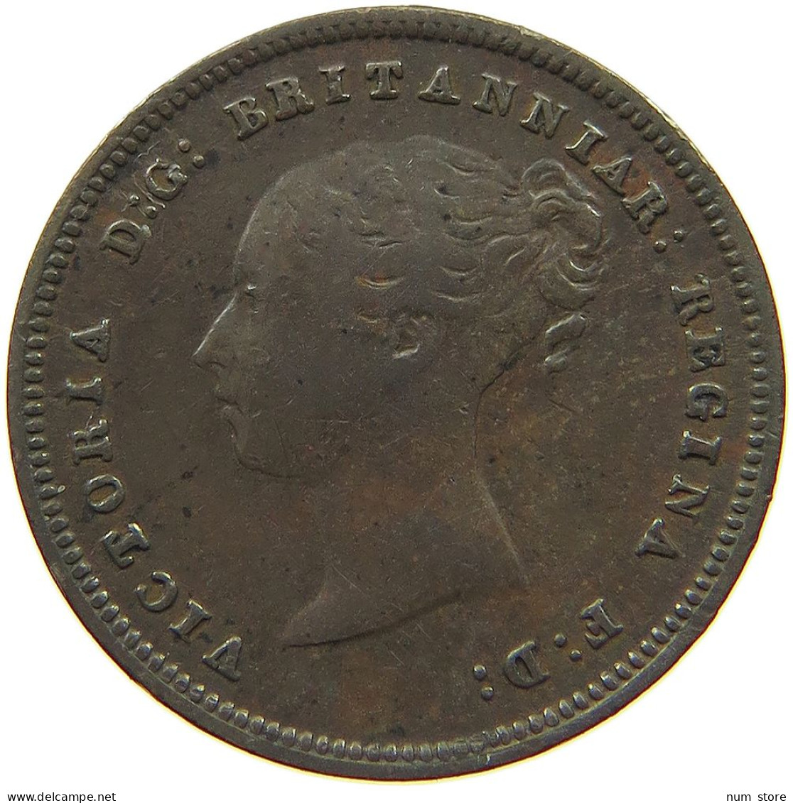 GREAT BRITAIN 1/2 FARTHING 1843 Victoria 1837-1901 #t107 0195 - A. 1/4 - 1/3 - 1/2 Farthing