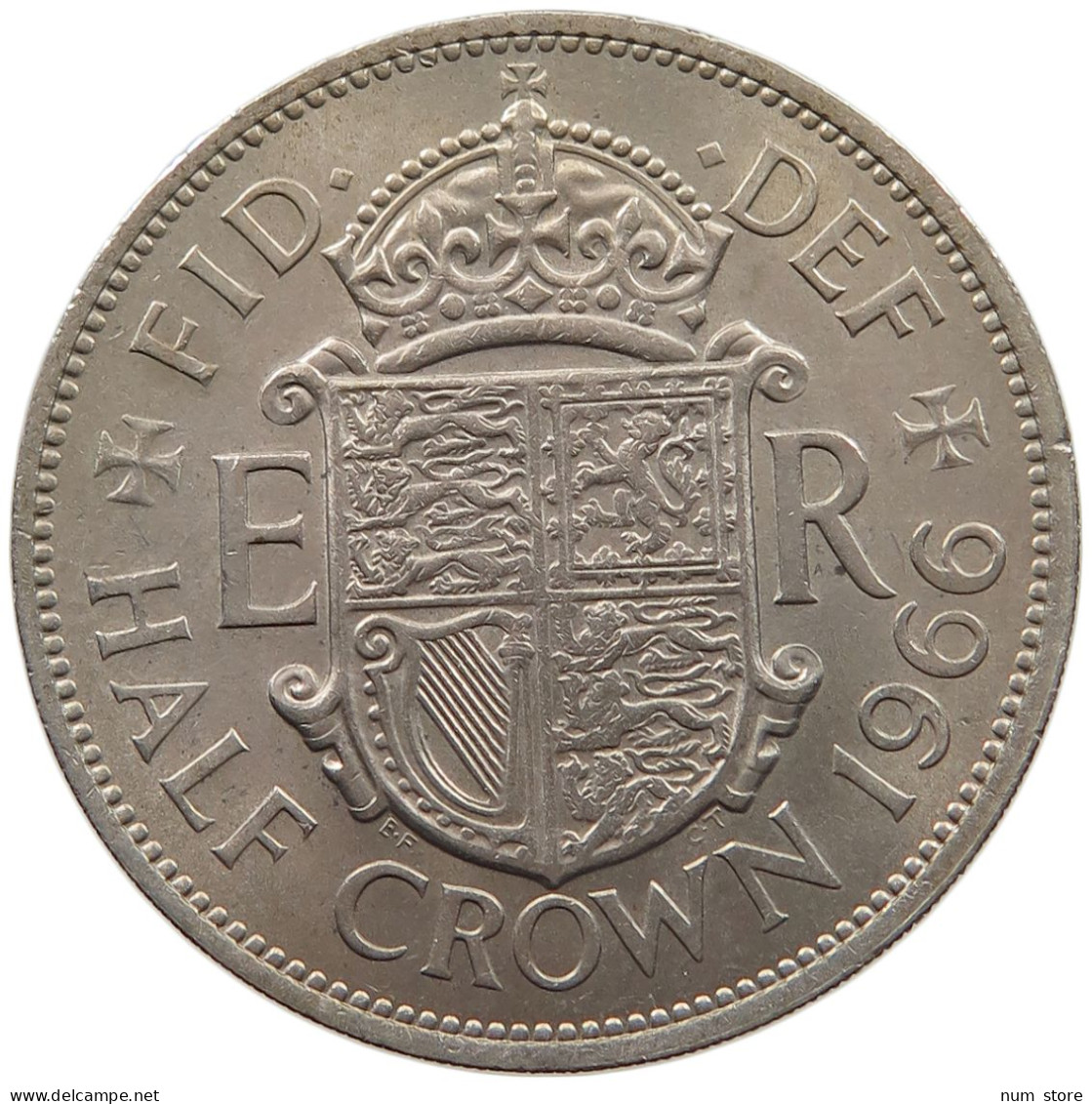 GREAT BRITAIN HALF CROWN 1966 Elisabeth II. (1952-) #c008 0459 - K. 1/2 Crown