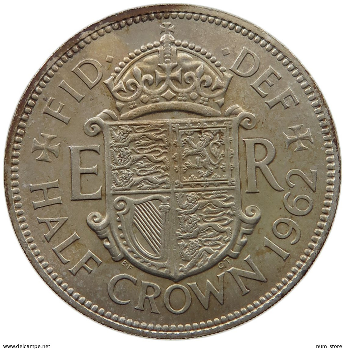 GREAT BRITAIN HALF CROWN 1962 Elisabeth II. (1952-) #c008 0455 - K. 1/2 Crown