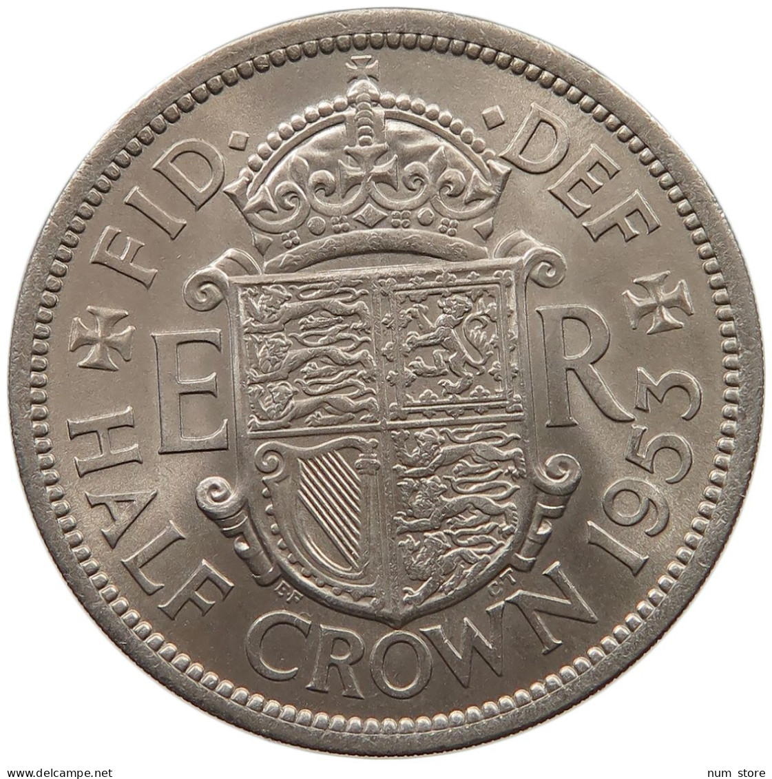 GREAT BRITAIN HALF CROWN 1953 Elisabeth II. (1952-) #s060 0793 - K. 1/2 Crown