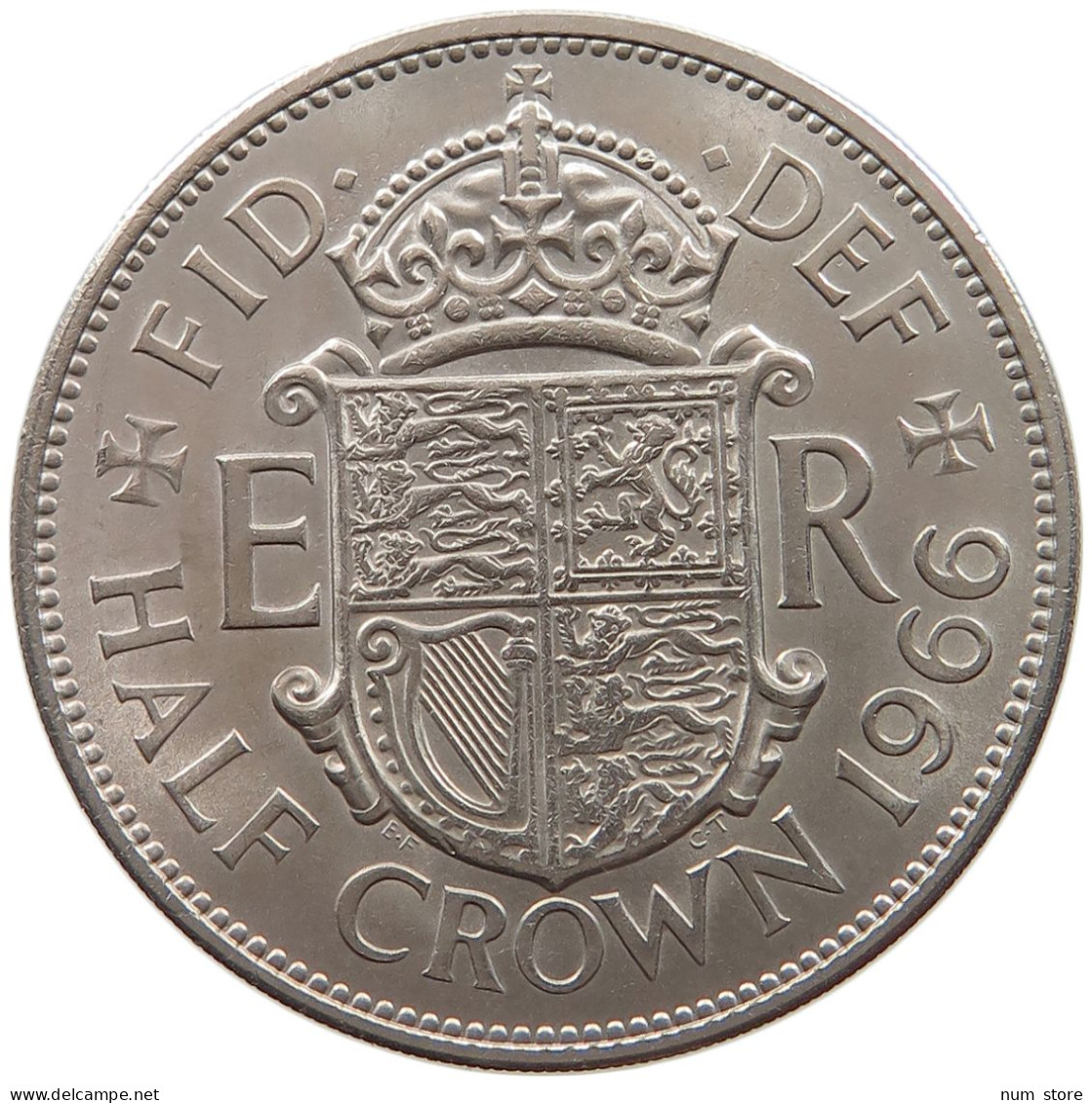 GREAT BRITAIN HALF CROWN 1966 Elisabeth II. (1952-) #a060 0575 - K. 1/2 Crown