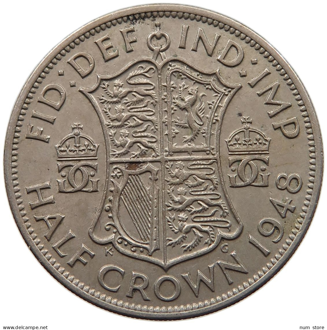 GREAT BRITAIN HALF CROWN 1948 George VI. (1936-1952) #c008 0445 - K. 1/2 Crown