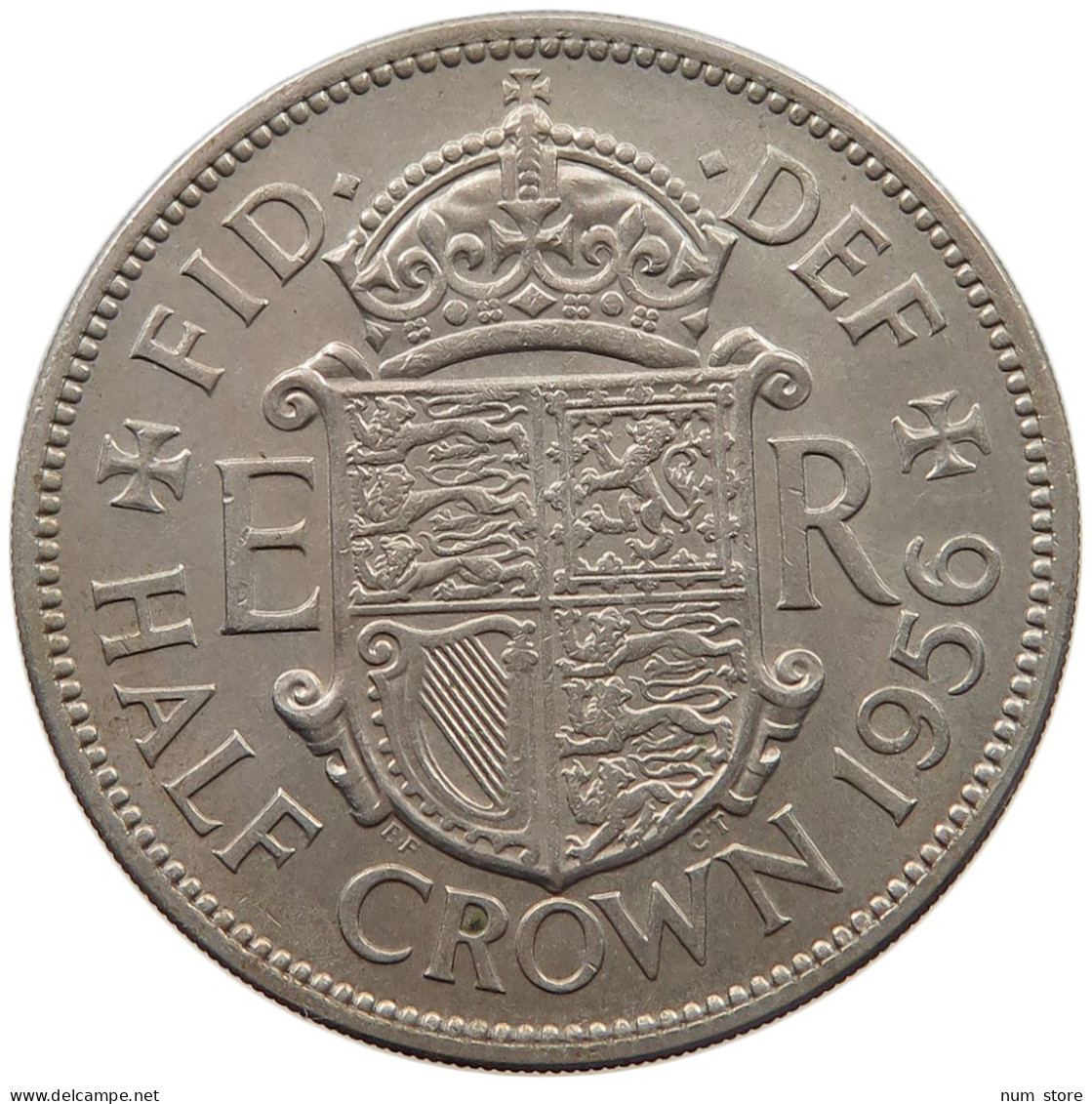 GREAT BRITAIN HALF CROWN 1956 Elisabeth II. (1952-) #c008 0453 - K. 1/2 Crown