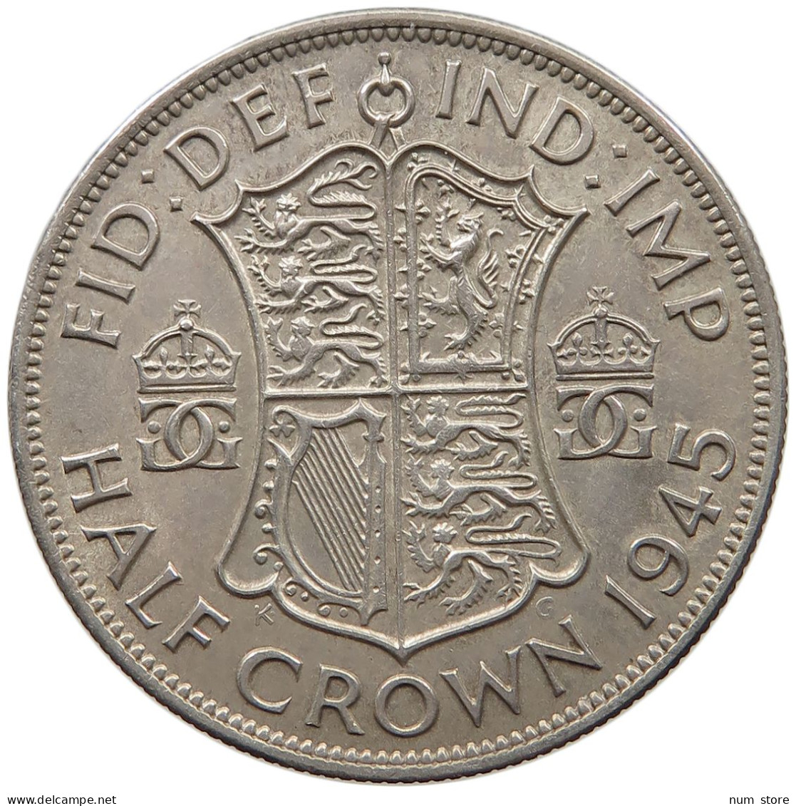GREAT BRITAIN HALF CROWN 1945 George VI. (1936-1952) #c036 0285 - K. 1/2 Crown