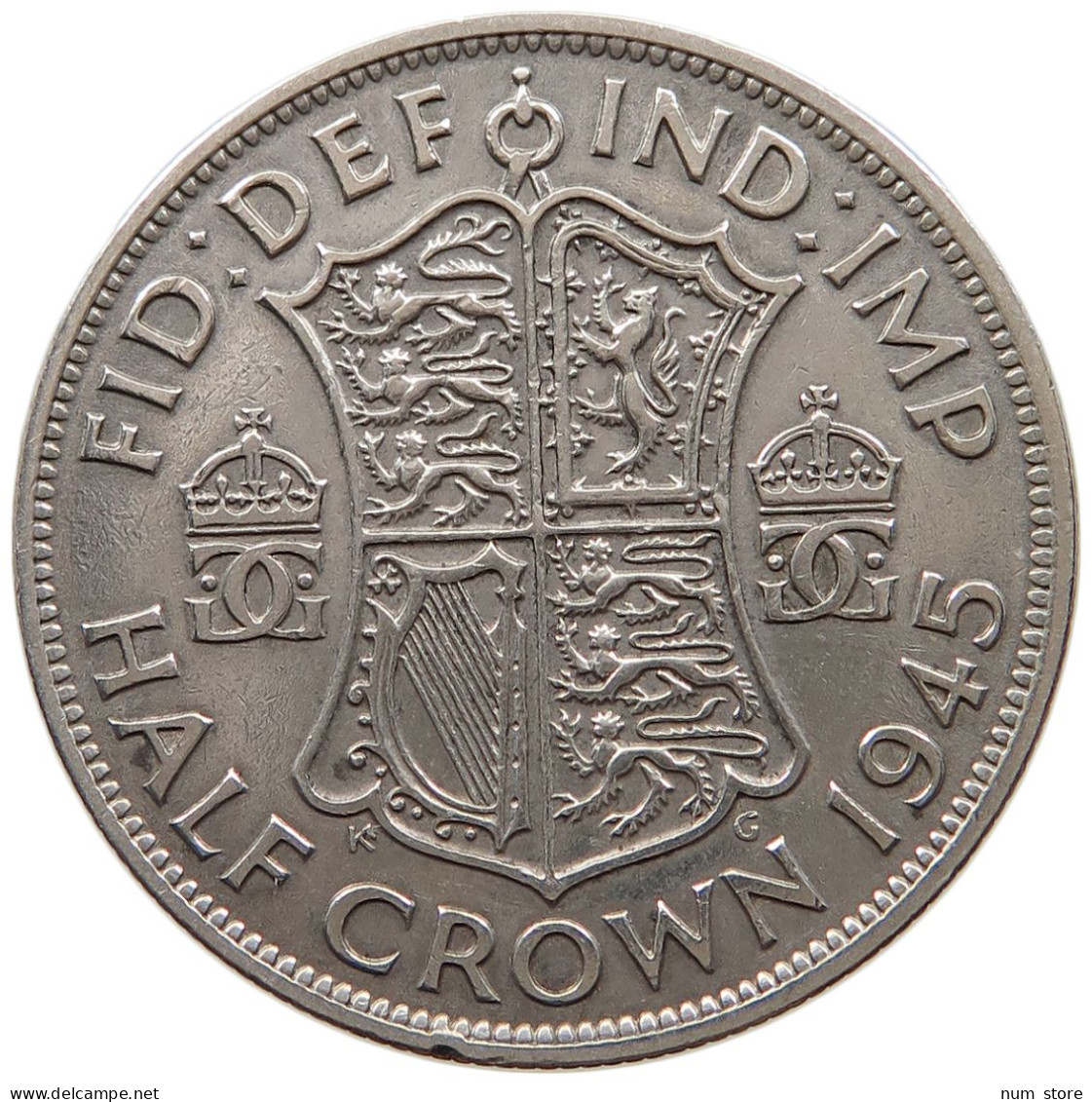 GREAT BRITAIN HALF CROWN 1945 George VI. (1936-1952) #a052 0051 - K. 1/2 Crown