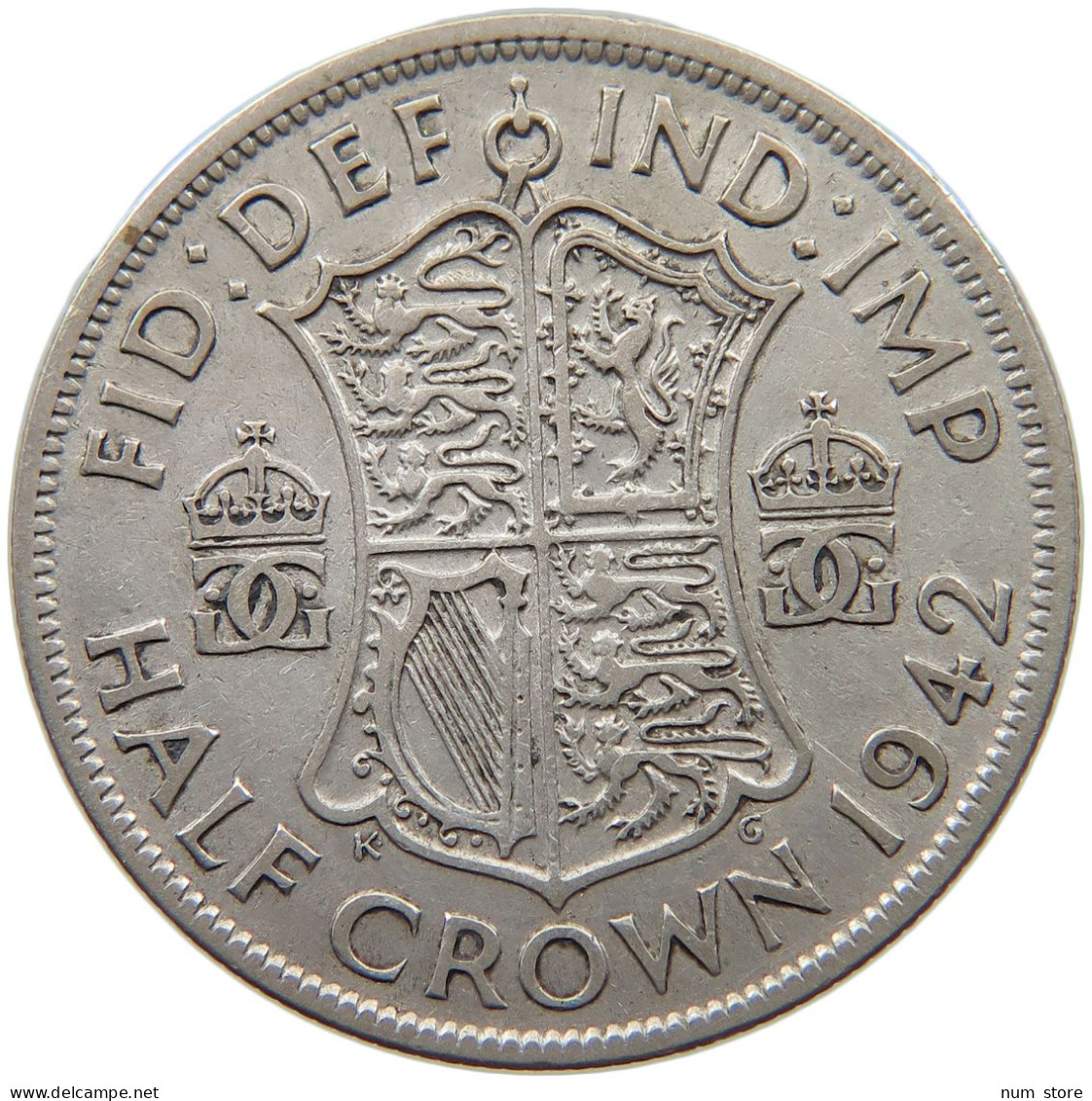 GREAT BRITAIN HALF CROWN 1942 George VI. (1936-1952) #c001 0275 - K. 1/2 Crown