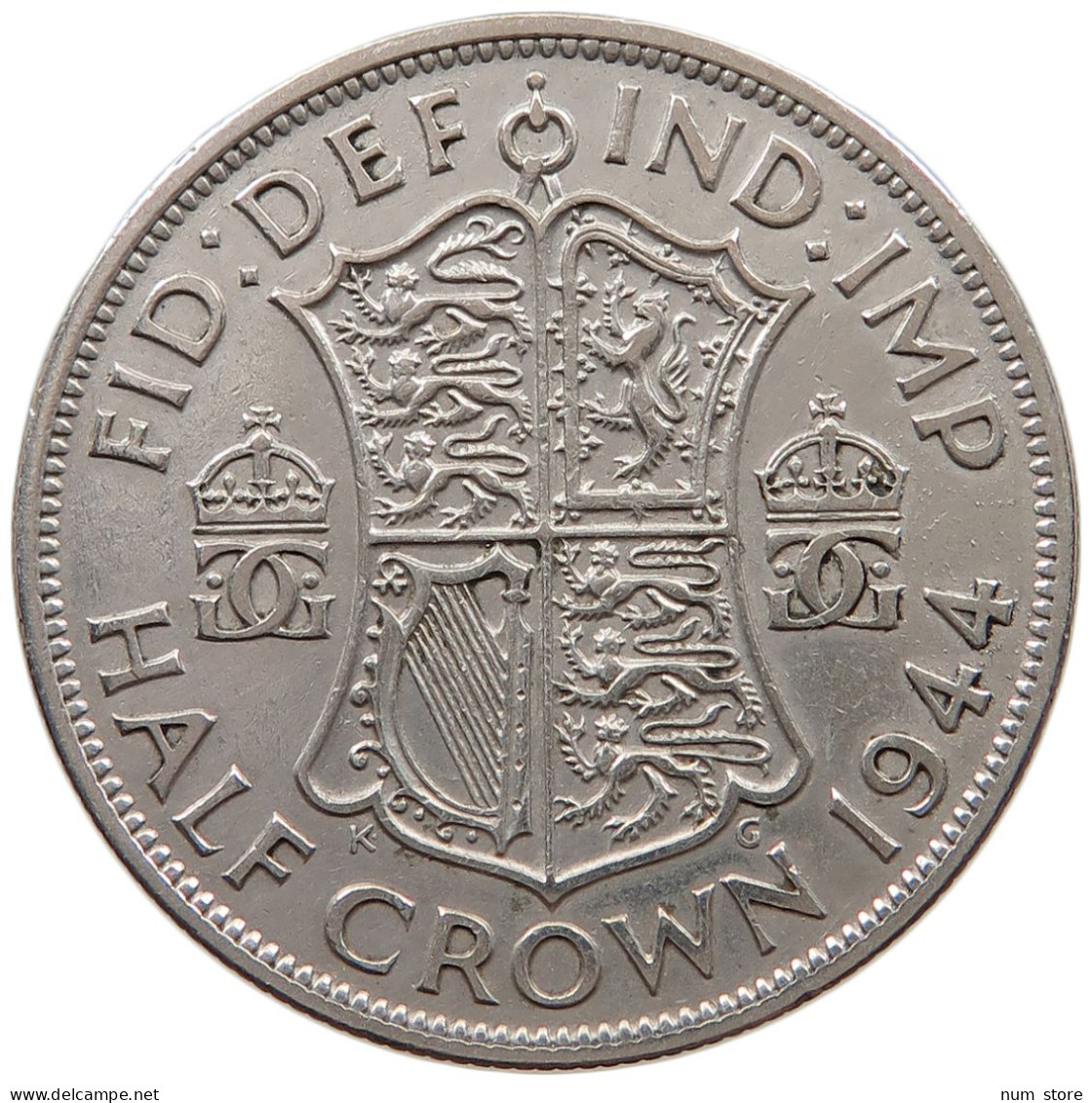GREAT BRITAIN HALF CROWN 1944 George VI. (1936-1952) #a052 0049 - K. 1/2 Crown
