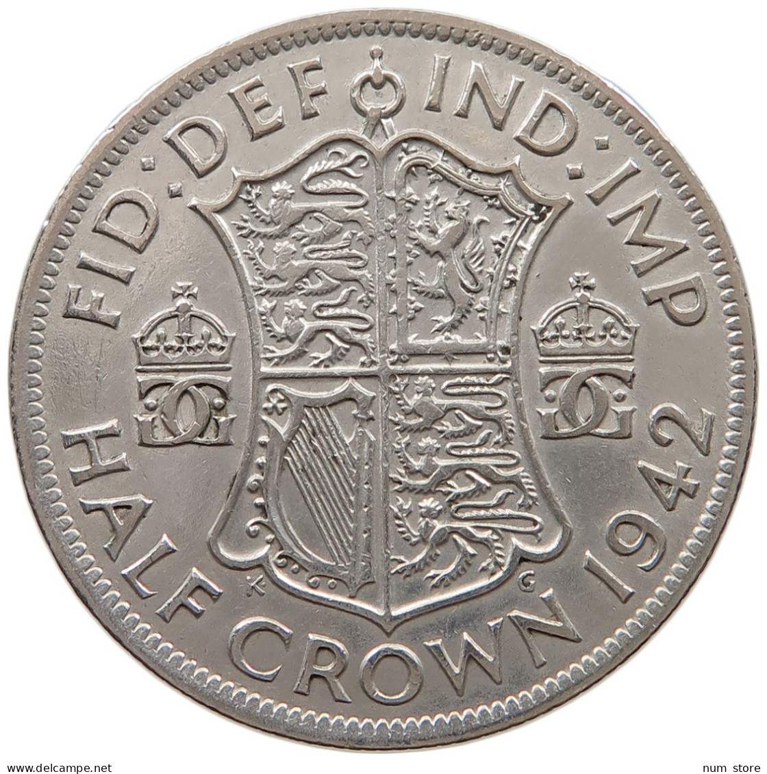 GREAT BRITAIN HALF CROWN 1942 George VI. (1936-1952) #a052 0045 - K. 1/2 Crown