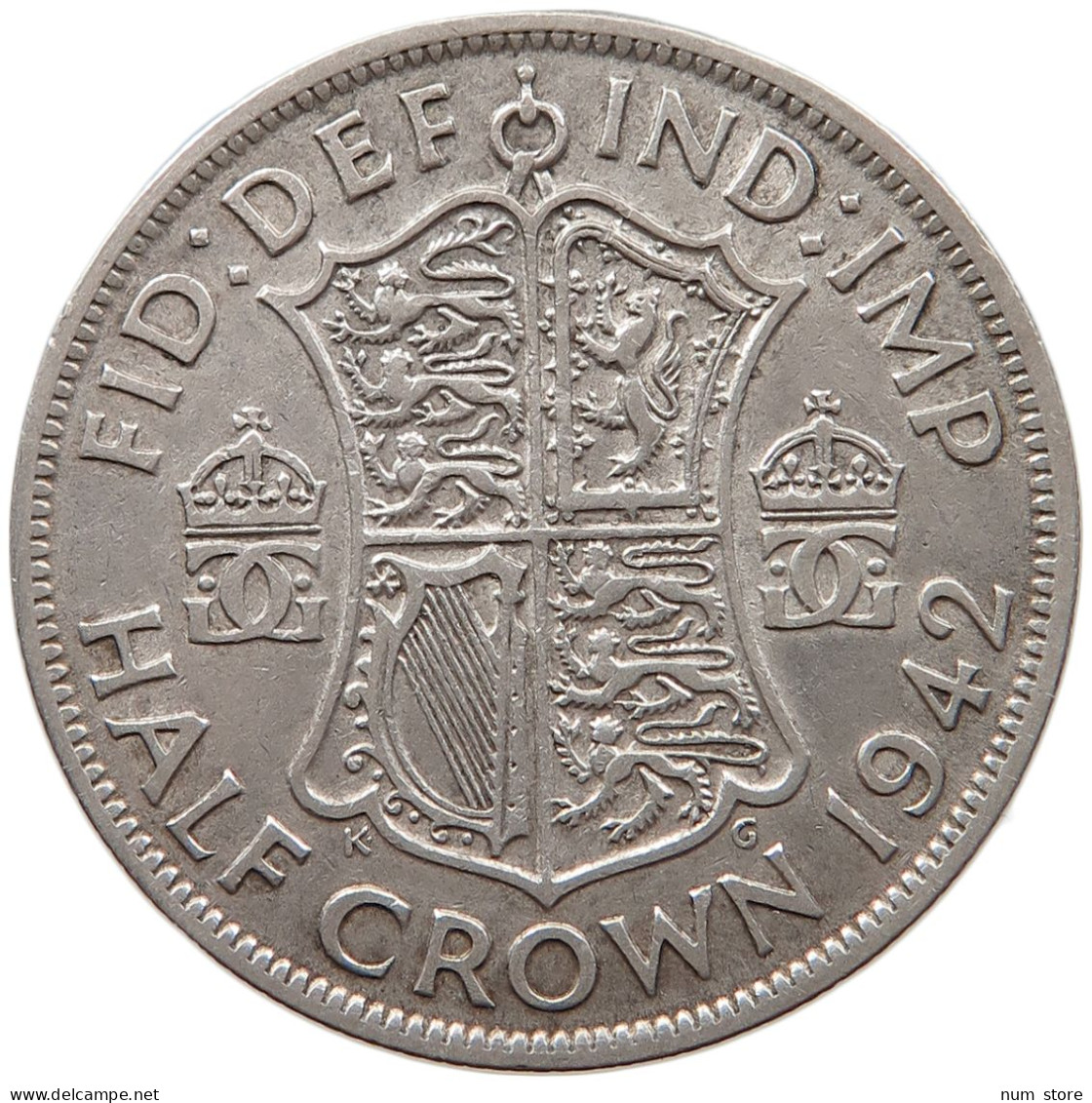 GREAT BRITAIN HALF CROWN 1942 George VI. (1936-1952) #s031 0013 - K. 1/2 Crown