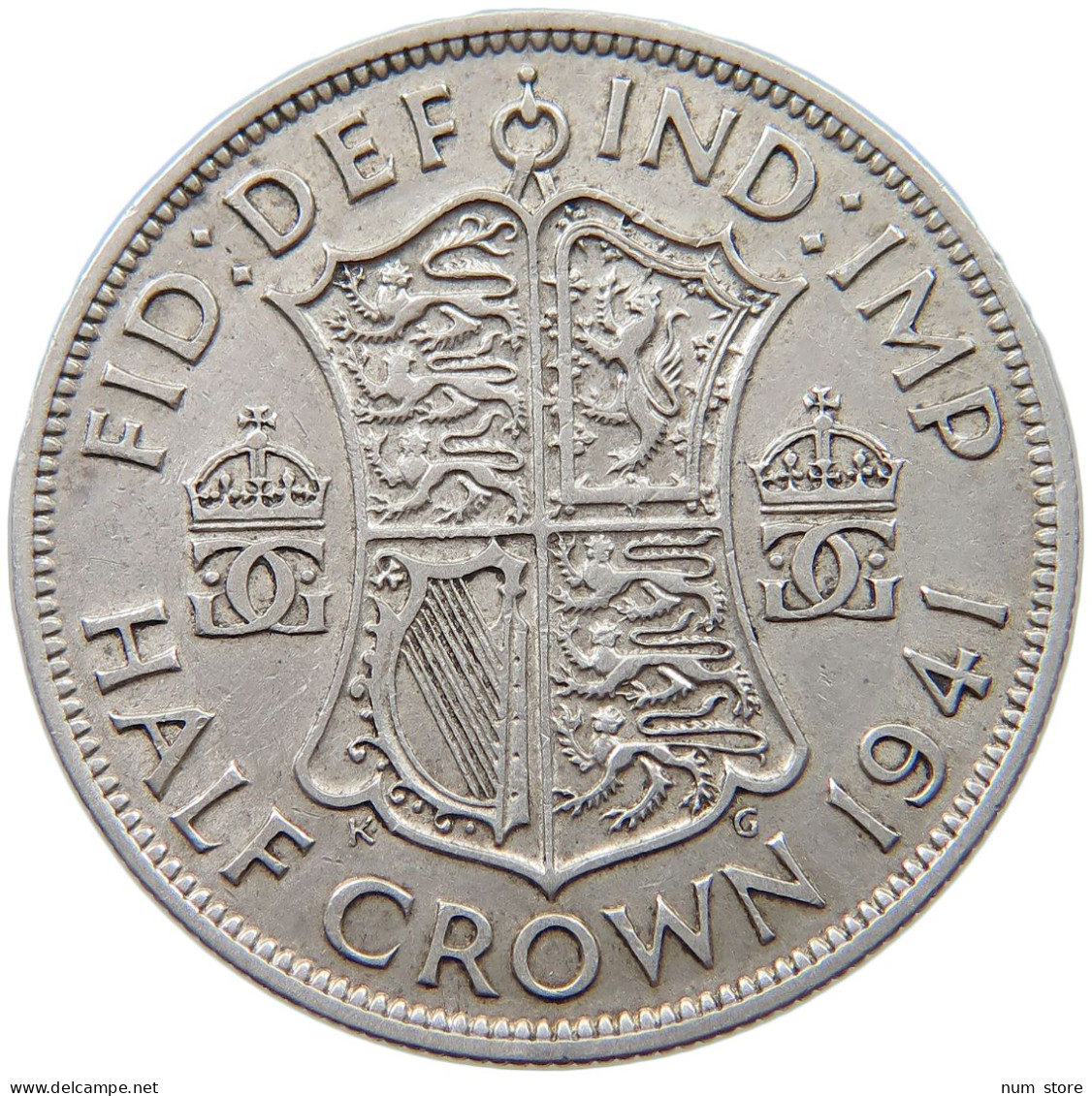 GREAT BRITAIN HALF CROWN 1941 George VI. (1936-1952) #s048 0235 - K. 1/2 Crown