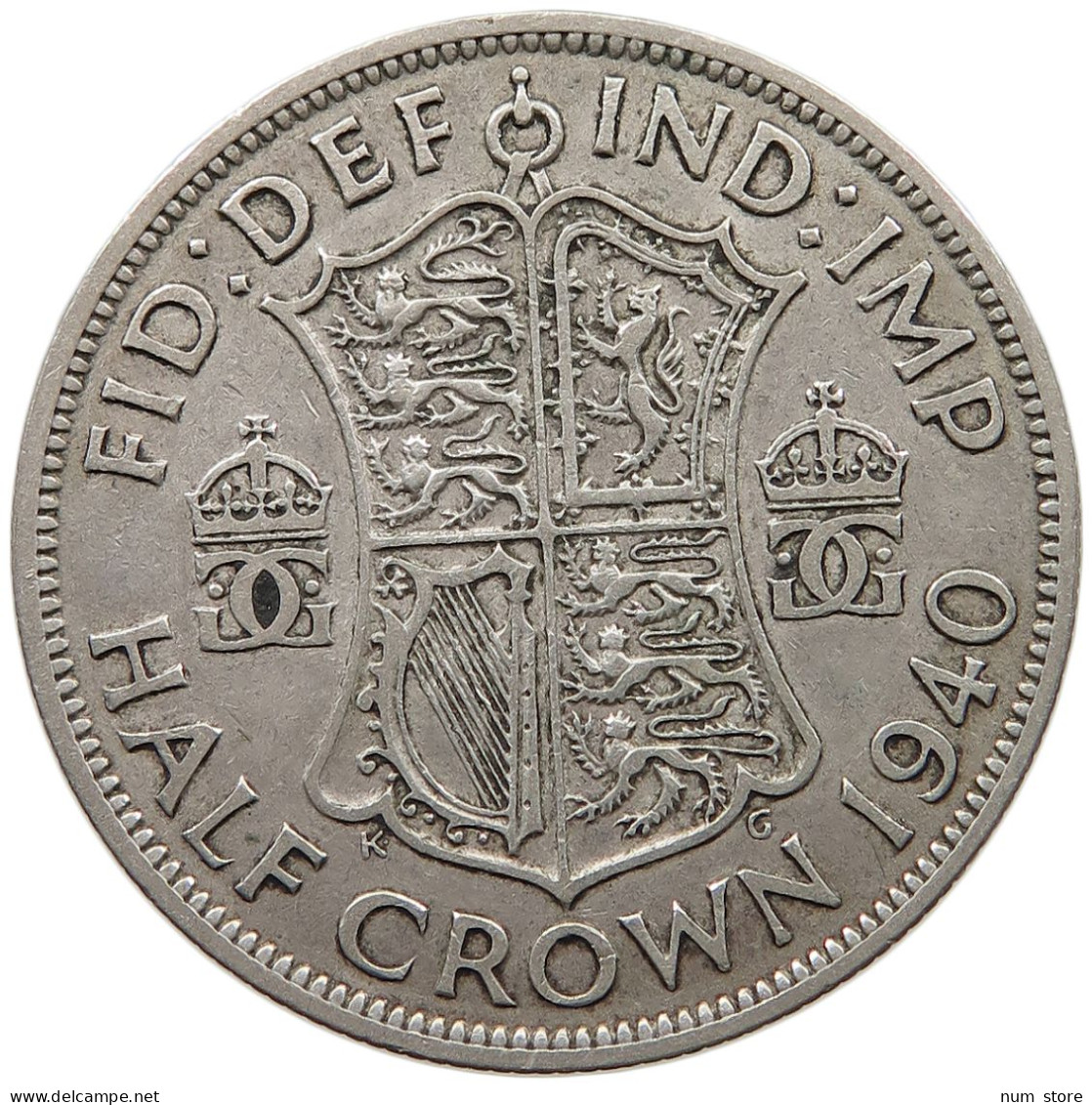 GREAT BRITAIN HALF CROWN 1940 George VI. (1936-1952) #s060 0797 - K. 1/2 Crown