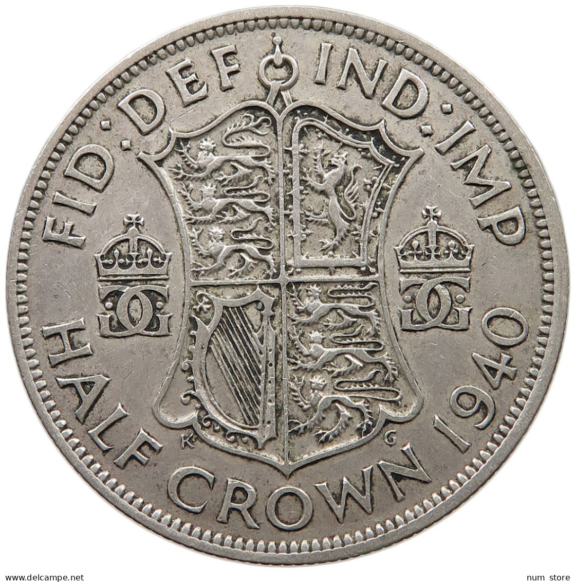 GREAT BRITAIN HALF CROWN 1940 George VI. (1936-1952) #s060 0795 - K. 1/2 Crown