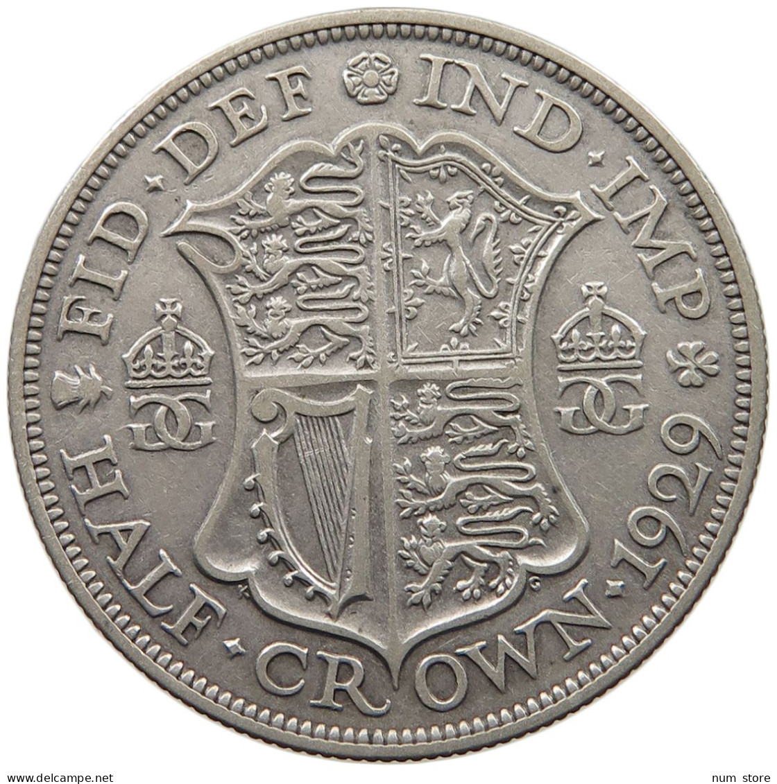 GREAT BRITAIN HALF CROWN 1929 George V. (1910-1936) #c001 0307 - K. 1/2 Crown