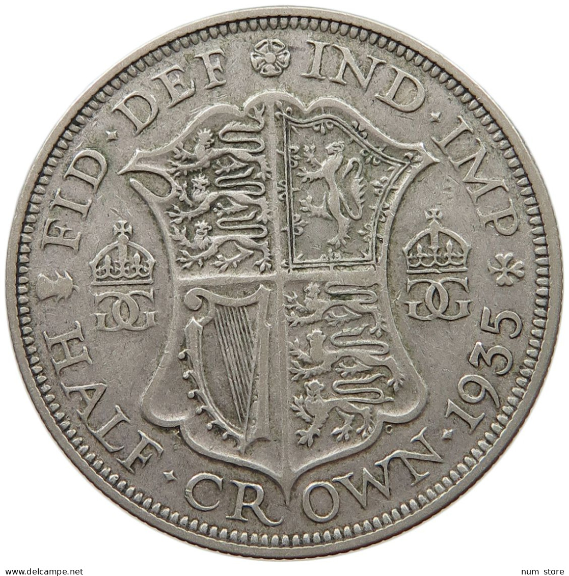 GREAT BRITAIN HALF CROWN 1935 George V. (1910-1936) #c049 0319 - K. 1/2 Crown