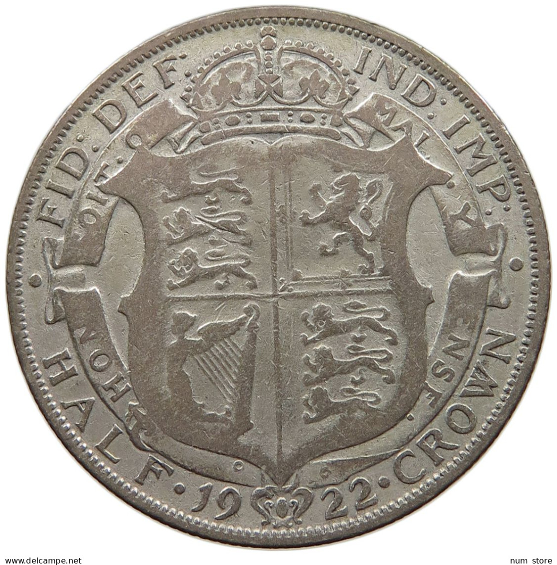 GREAT BRITAIN HALF CROWN 1922 George V. (1910-1936) #c001 0309 - K. 1/2 Crown