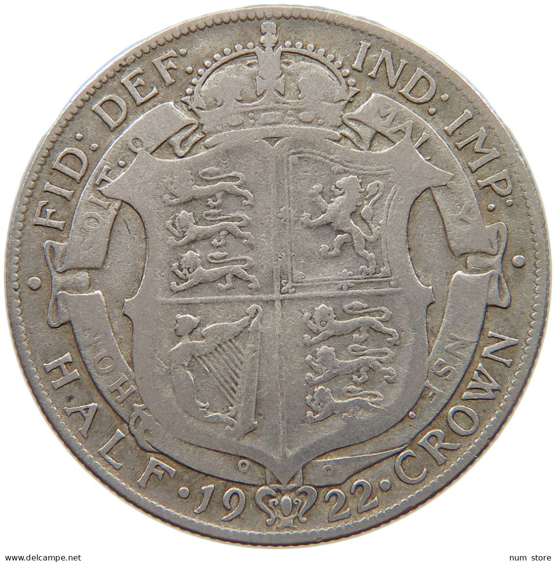 GREAT BRITAIN HALF CROWN 1922 George V. (1910-1936) #c048 0215 - K. 1/2 Crown