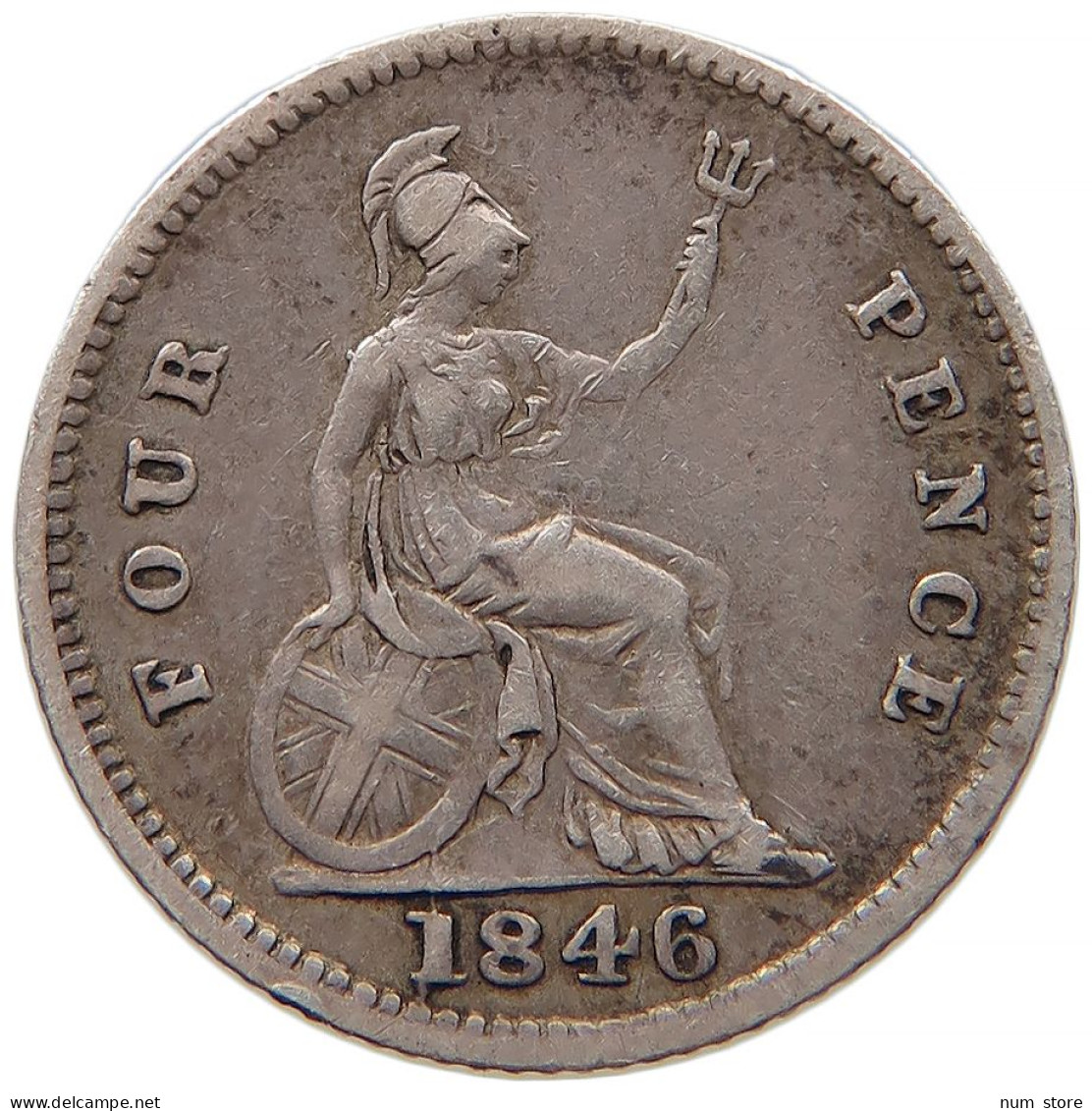 GREAT BRITAIN FOURPENCE 4 PENCE 1846 Victoria 1837-1901 #t021 0111 - G. 4 Pence/ Groat