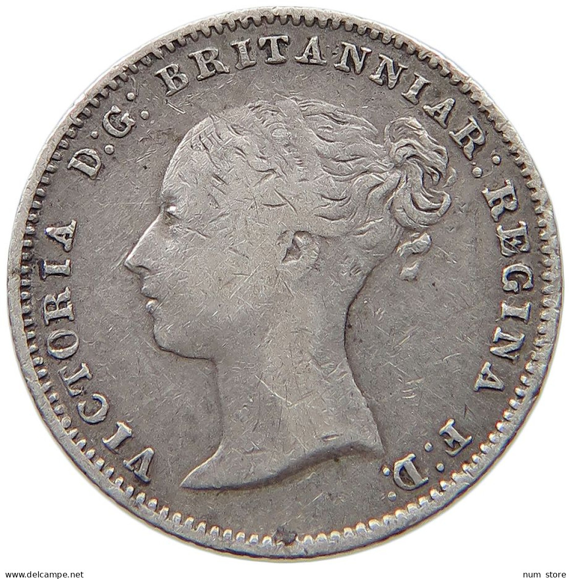 GREAT BRITAIN FOURPENCE 1854 Victoria 1837-1901 #t095 0631 - G. 4 Pence/ Groat