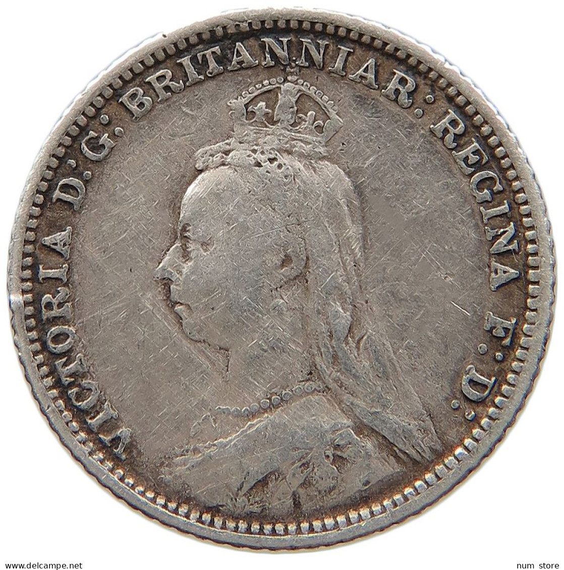 GREAT BRITAIN FOURPENCE 1888 Victoria 1837-1901 #t021 0119 - G. 4 Pence/ Groat