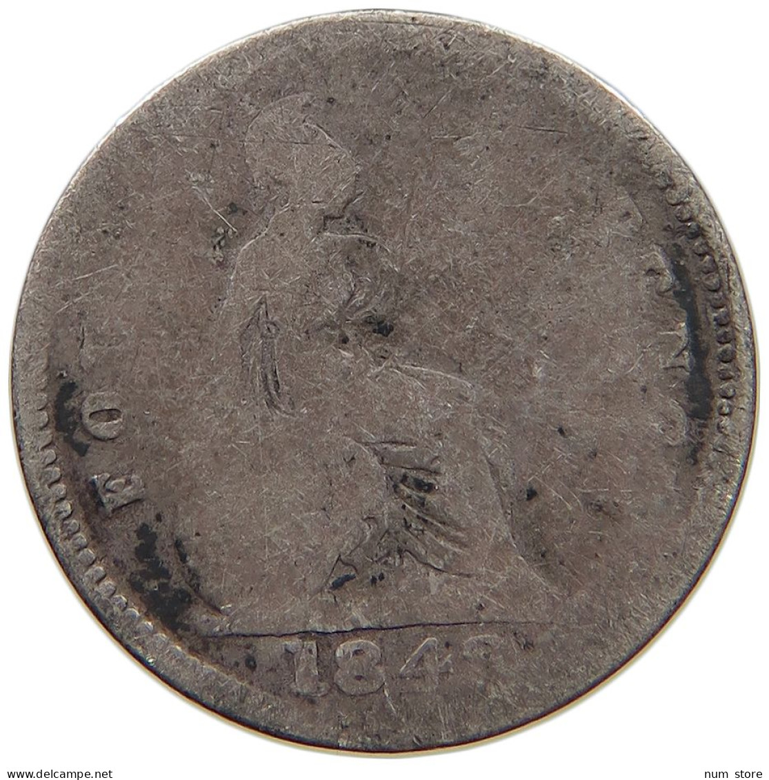 GREAT BRITAIN FOURPENCE 1848 Victoria 1837-1901 #c019 0157 - G. 4 Pence/ Groat