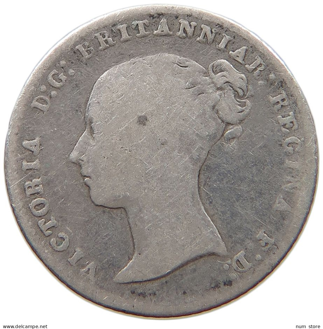 GREAT BRITAIN FOURPENCE 1845 Victoria 1837-1901 #c058 0289 - G. 4 Pence/ Groat