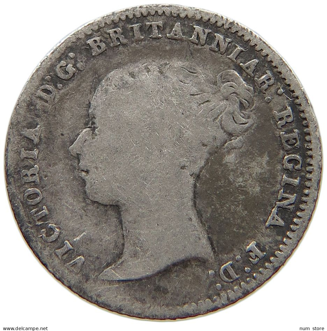 GREAT BRITAIN FOURPENCE 1840 Victoria 1837-1901 #t075 0309 - G. 4 Pence/ Groat