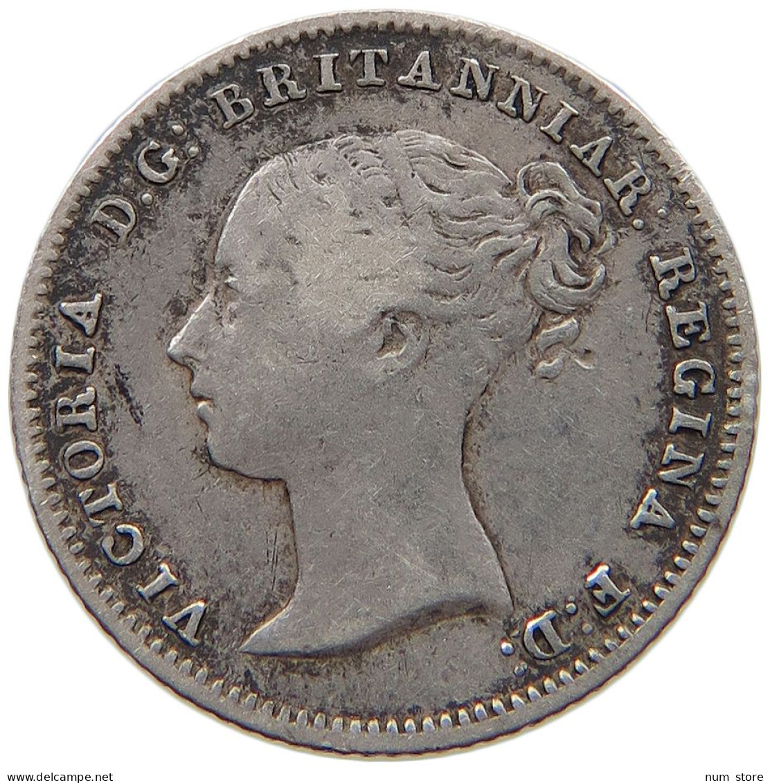 GREAT BRITAIN FOURPENCE 1839 Victoria 1837-1901 #t082 0055 - G. 4 Pence/ Groat