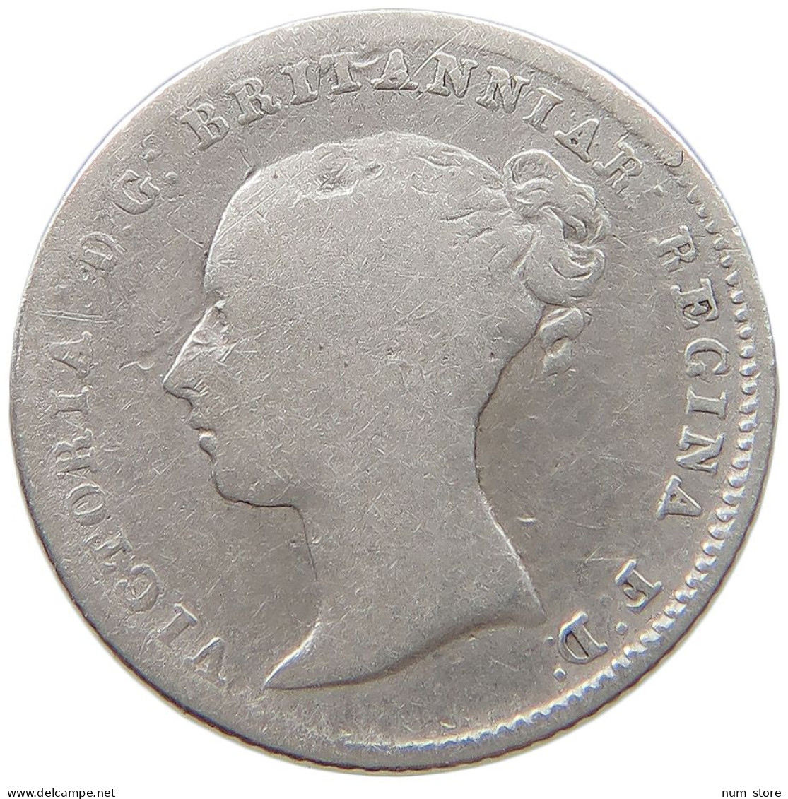 GREAT BRITAIN FOURPENCE 1840 Victoria 1837-1901 DOUBLE STRUCK DATE O #t095 0635 - G. 4 Pence/ Groat