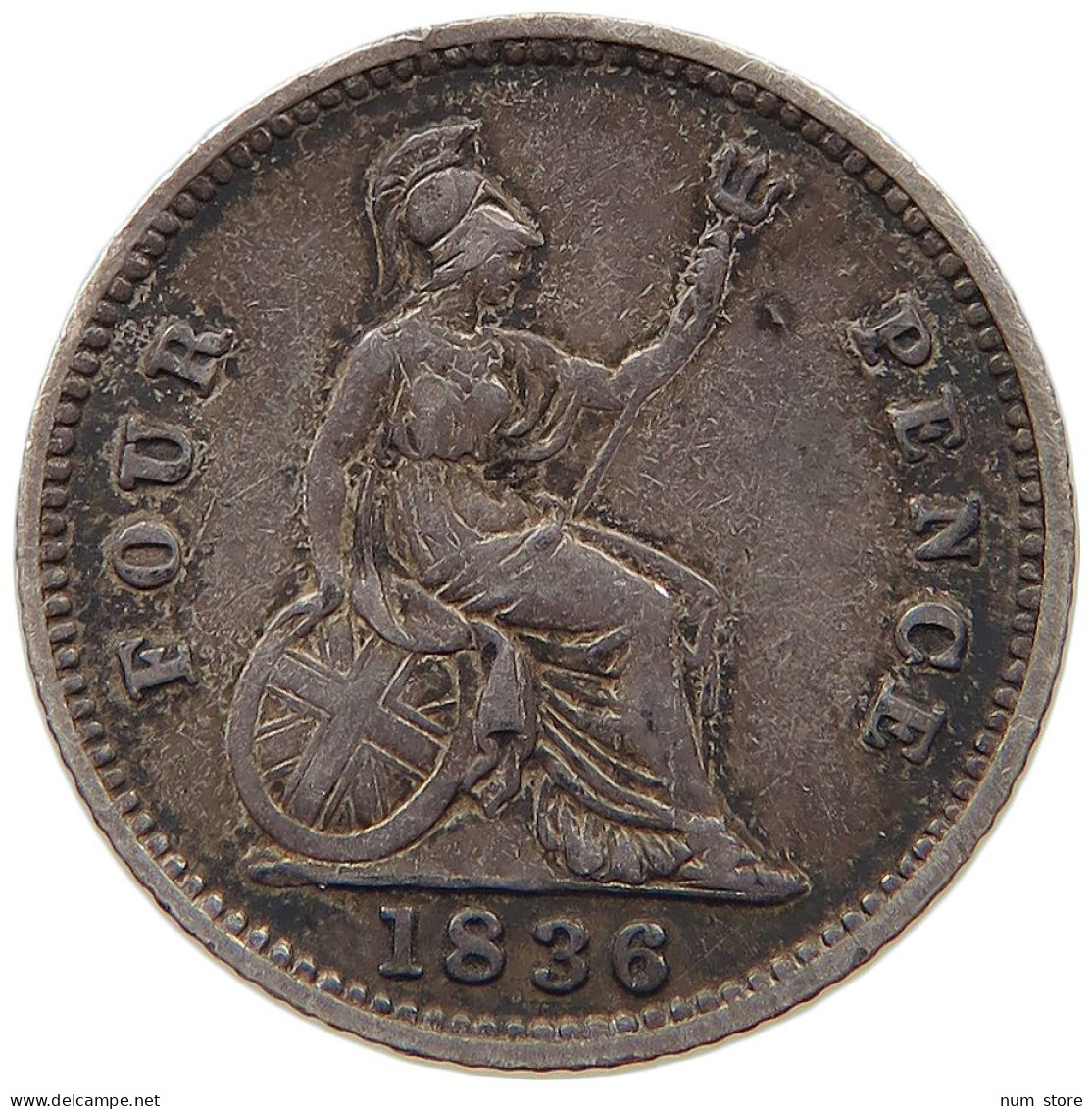 GREAT BRITAIN FOURPENCE 1836 WILLIAM IV. (1830-1837) #s017 0151 - G. 4 Pence/ Groat