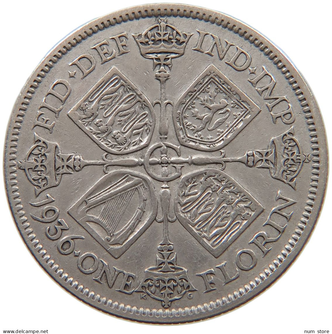 GREAT BRITAIN FLORIN 1936 George VI. (1936-1952) #a073 0667 - J. 1 Florin / 2 Schillings