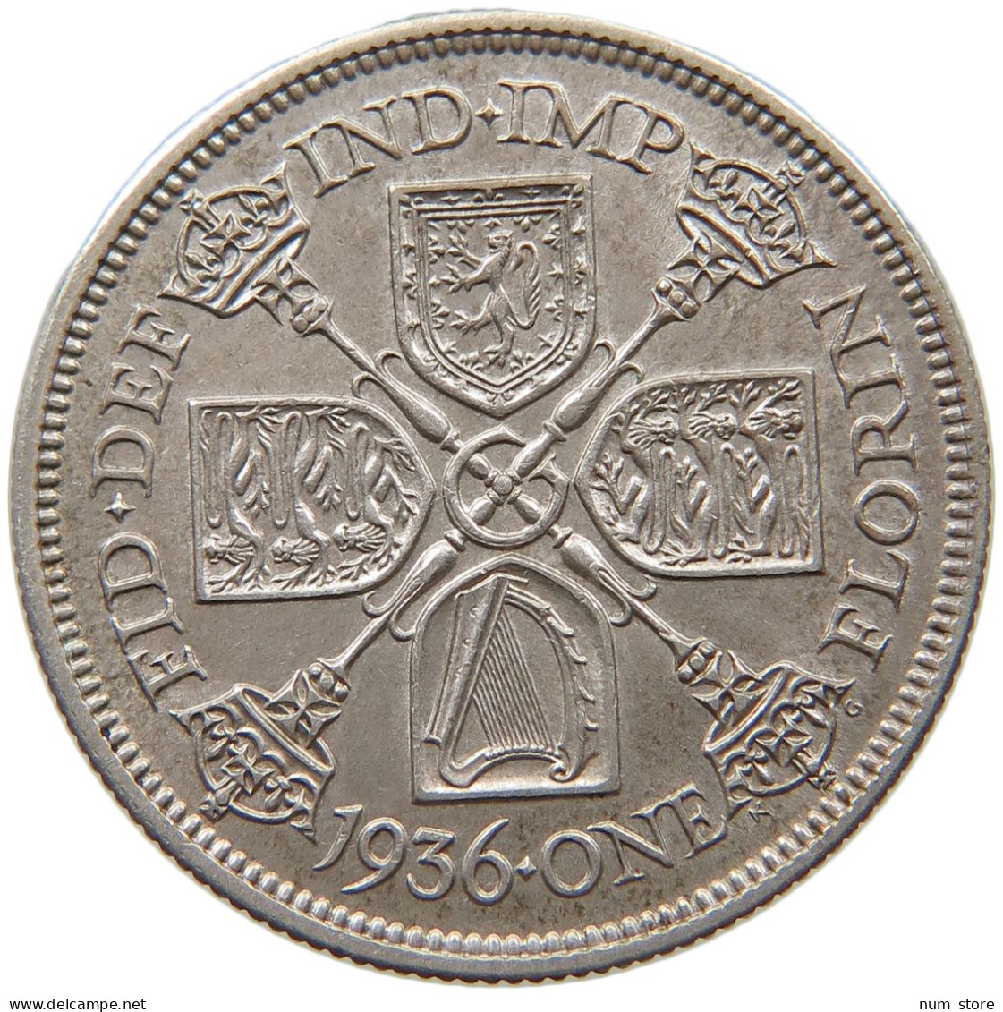 GREAT BRITAIN FLORIN 1936 George V. (1910-1936) #t139 0177 - J. 1 Florin / 2 Schillings