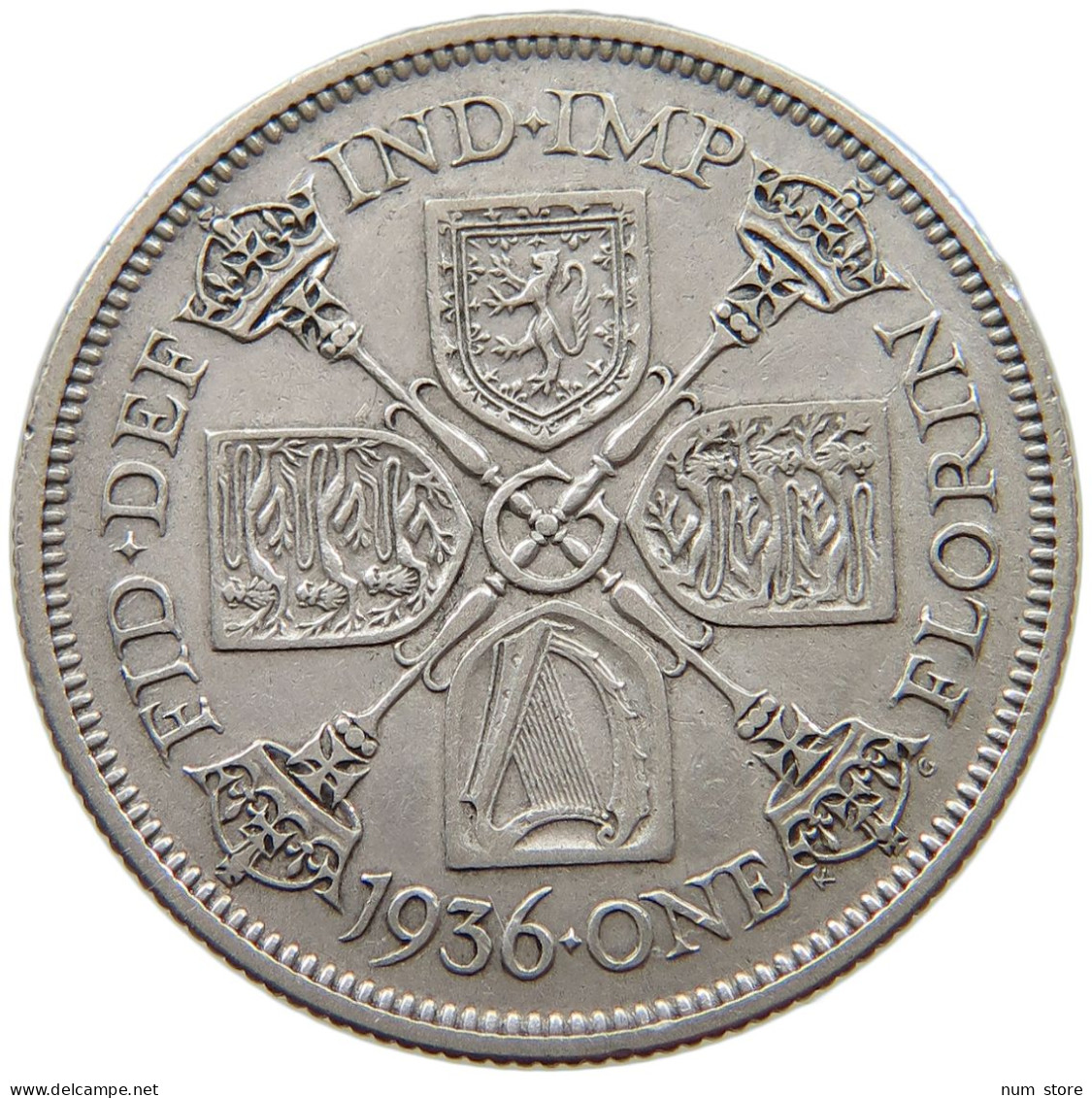 GREAT BRITAIN FLORIN 1936 George V. (1910-1936) #t142 0165 - J. 1 Florin / 2 Schillings