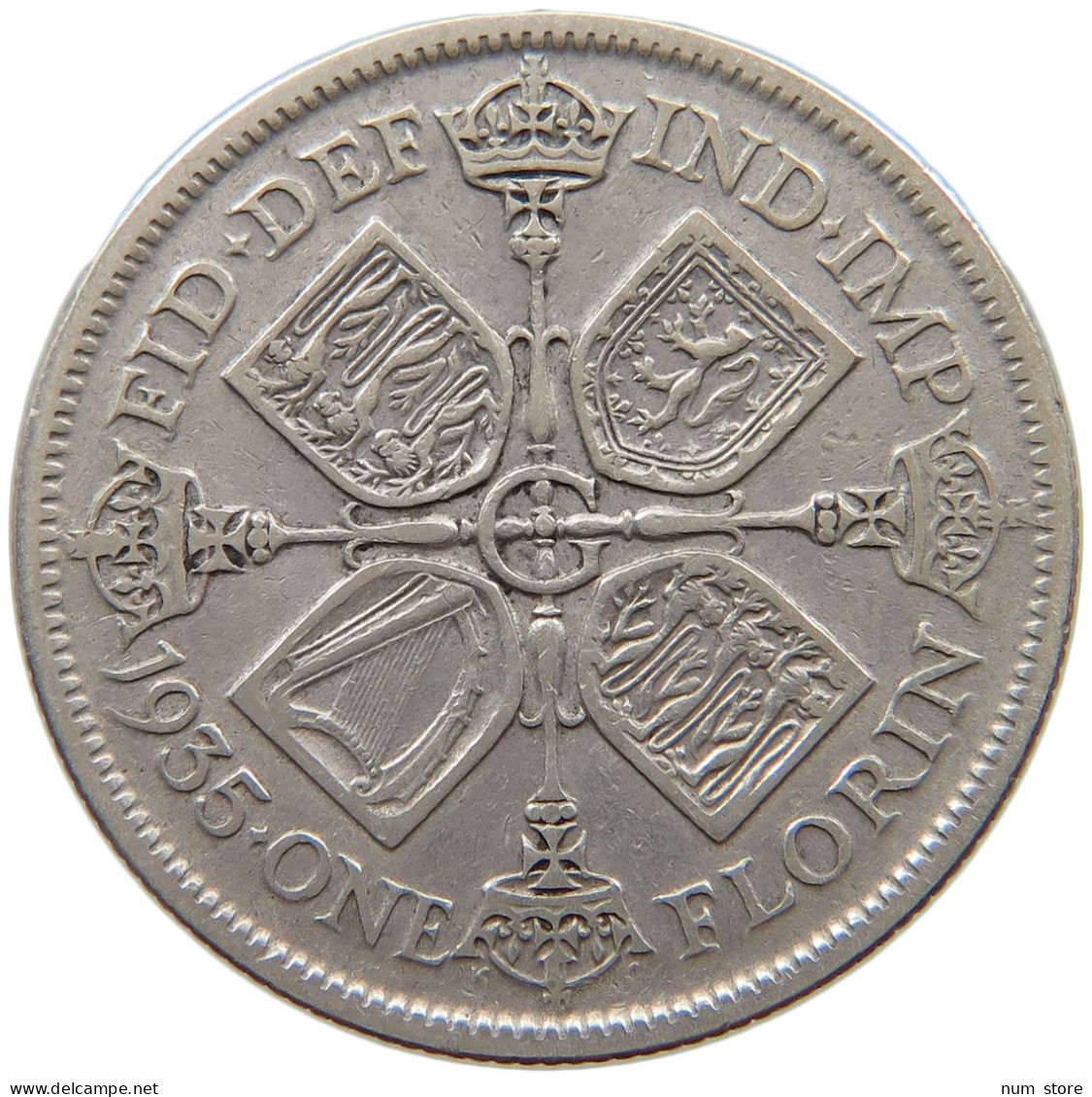 GREAT BRITAIN FLORIN 1935 George V. (1910-1936) #a068 0713 - J. 1 Florin / 2 Schillings