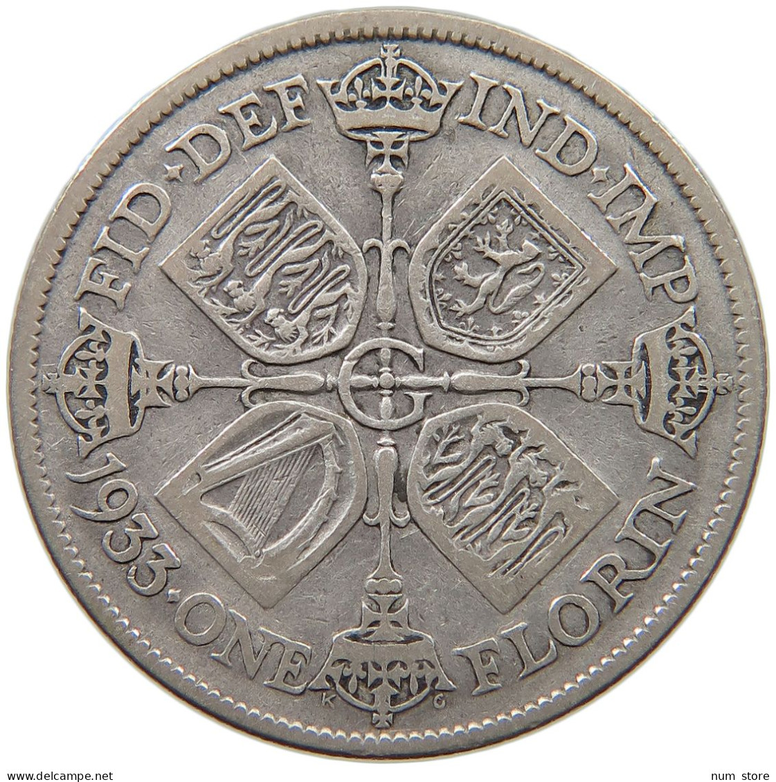 GREAT BRITAIN FLORIN 1933 George V. (1910-1936) #s059 0177 - J. 1 Florin / 2 Shillings