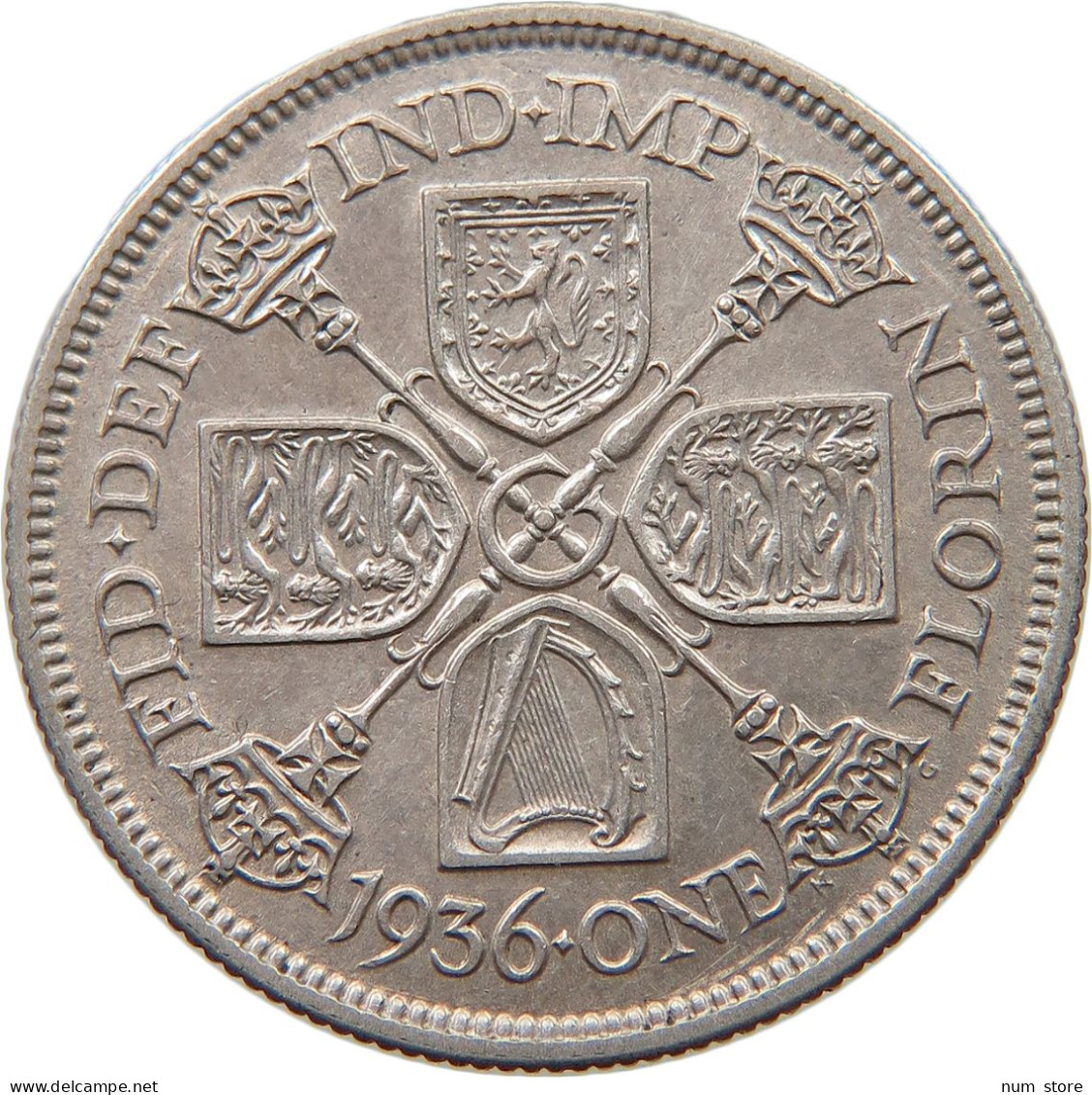 GREAT BRITAIN FLORIN 1936 George V. (1910-1936) #t115 0289 - J. 1 Florin / 2 Schillings