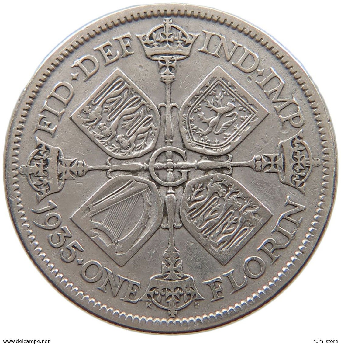 GREAT BRITAIN FLORIN 1935 George V. (1910-1936) #a068 0711 - J. 1 Florin / 2 Schillings