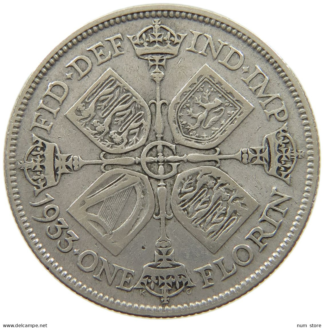 GREAT BRITAIN FLORIN 1933 George V. (1910-1936) #a052 0623 - J. 1 Florin / 2 Shillings