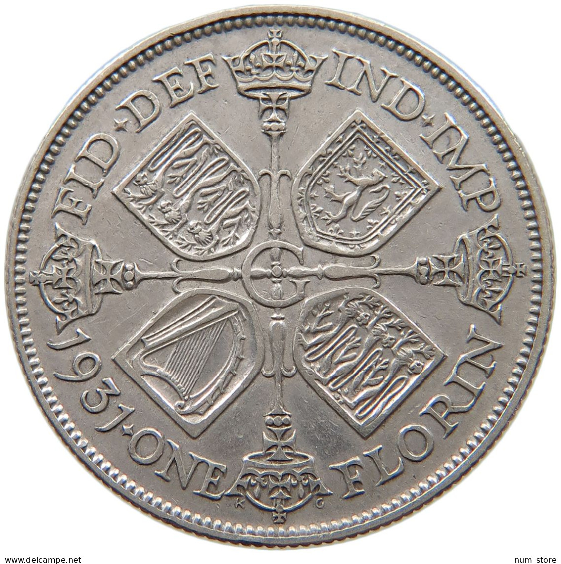 GREAT BRITAIN FLORIN 1931 George V. (1910-1936) #a063 0739 - J. 1 Florin / 2 Schillings