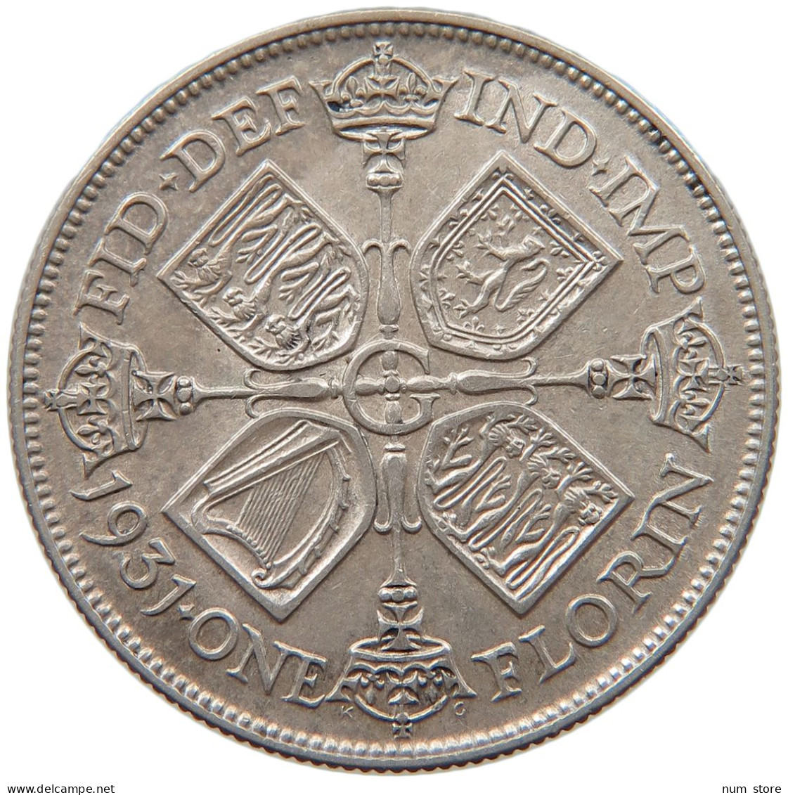 GREAT BRITAIN FLORIN 1931 George V. (1910-1936) #s031 0047 - J. 1 Florin / 2 Shillings