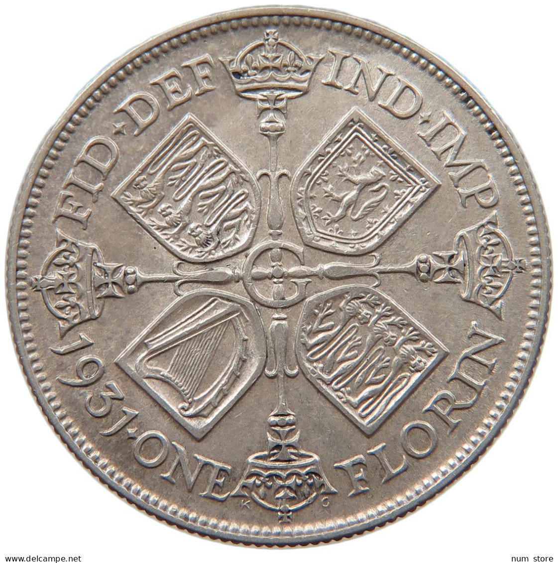 GREAT BRITAIN FLORIN 1931 George V. (1910-1936) #s031 0047 - J. 1 Florin / 2 Schillings