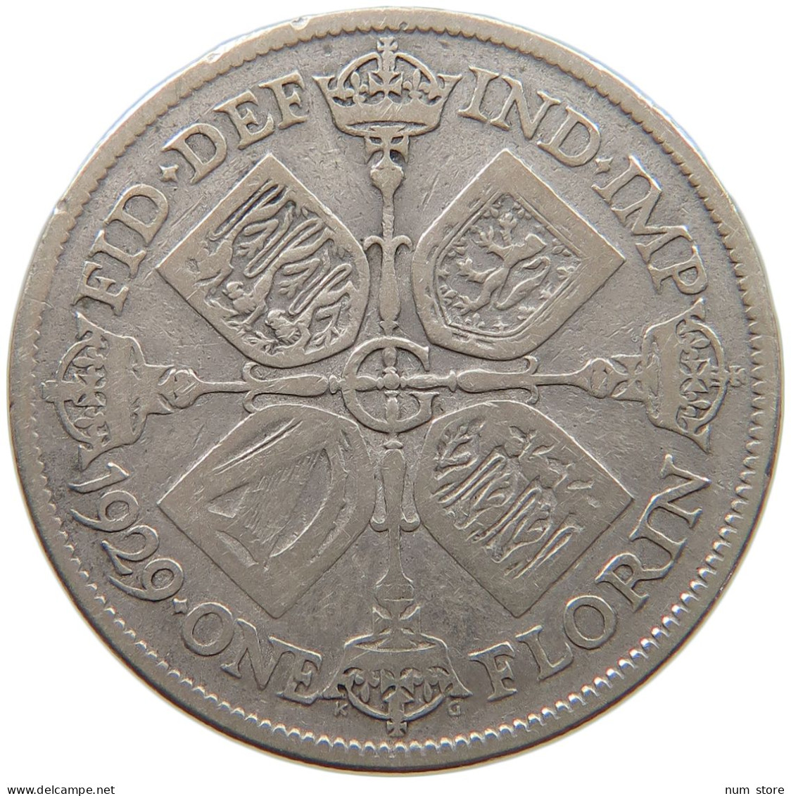 GREAT BRITAIN FLORIN 1929 George V. (1910-1936) #a063 0737 - J. 1 Florin / 2 Schillings