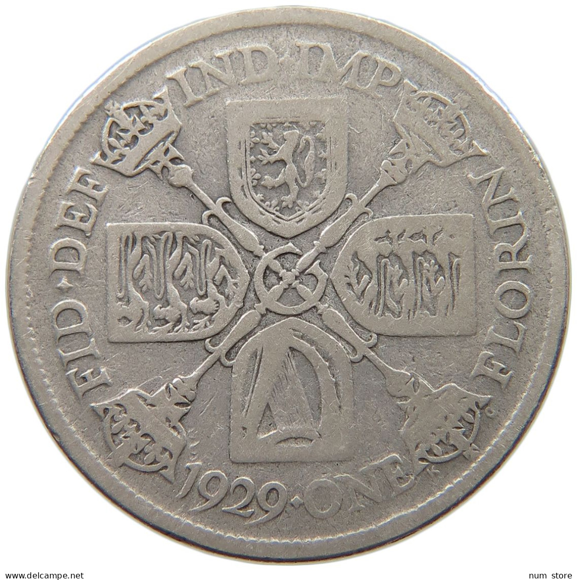 GREAT BRITAIN FLORIN 1929 George V. (1910-1936) #c081 0645 - J. 1 Florin / 2 Shillings