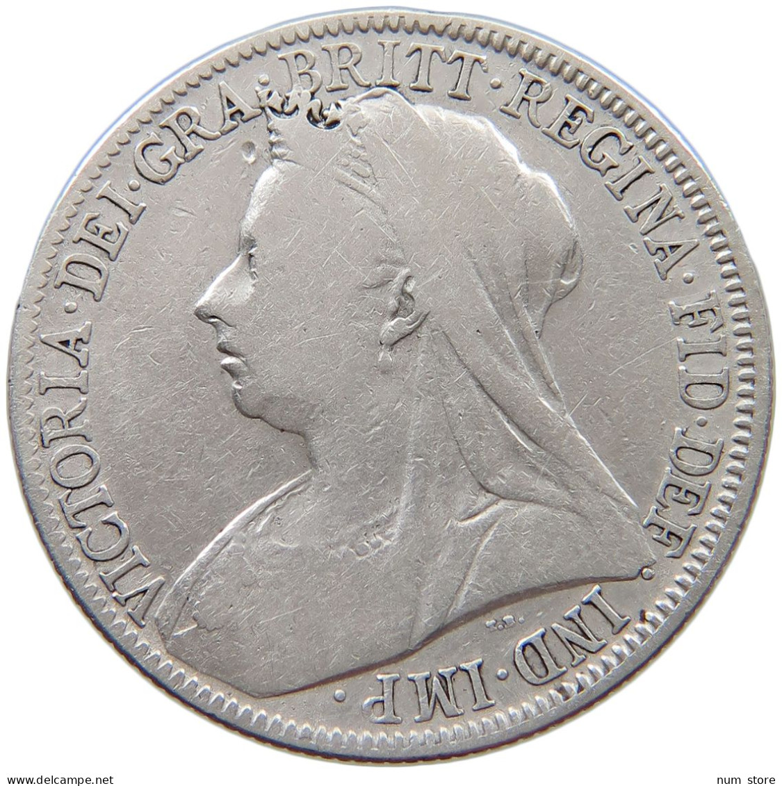 GREAT BRITAIN FLORIN 1900 Victoria 1837-1901 #t148 0099 - J. 1 Florin / 2 Shillings