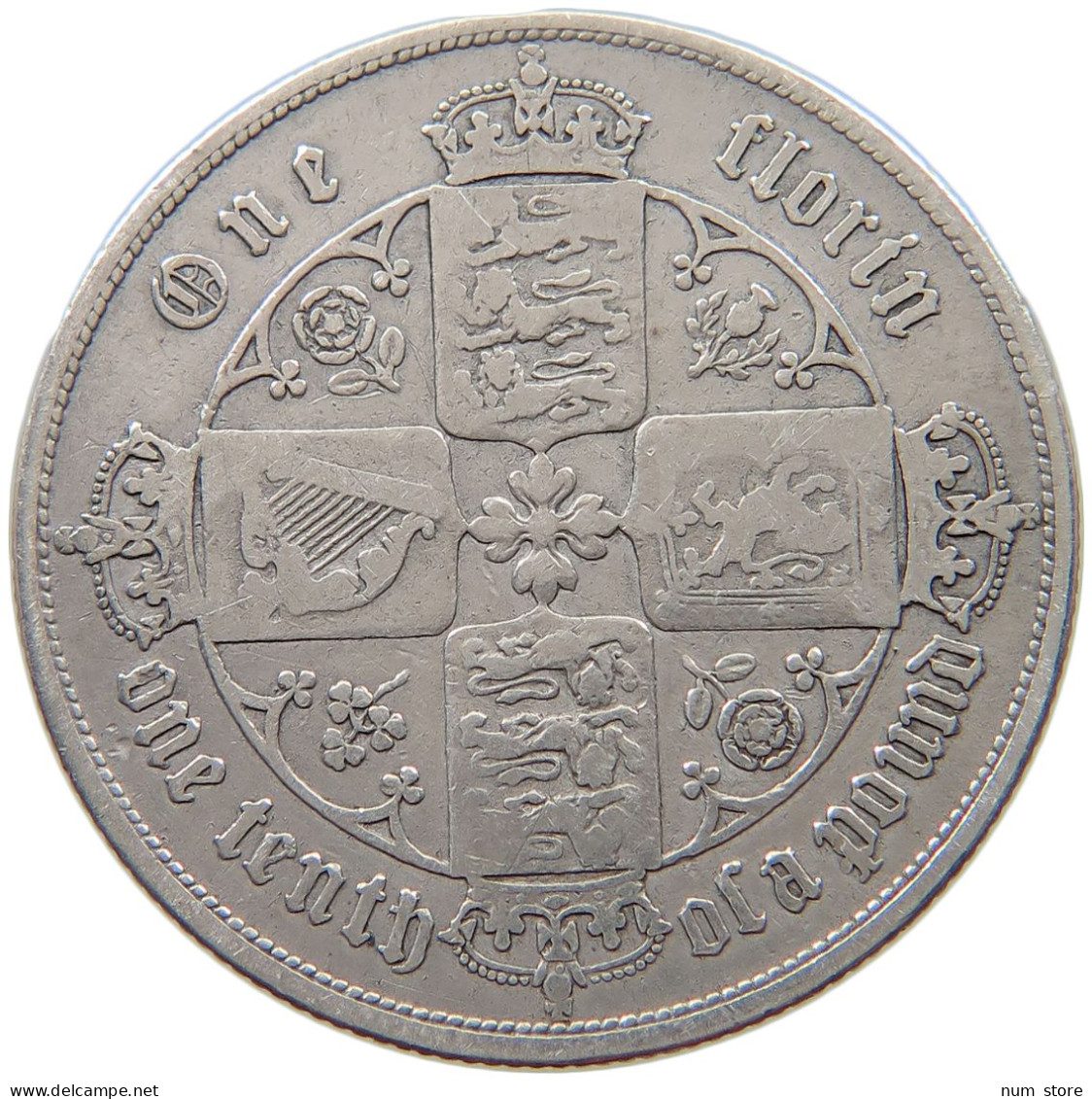 GREAT BRITAIN FLORIN 1852 Victoria 1837-1901 #a001 0279 - J. 1 Florin / 2 Schilling