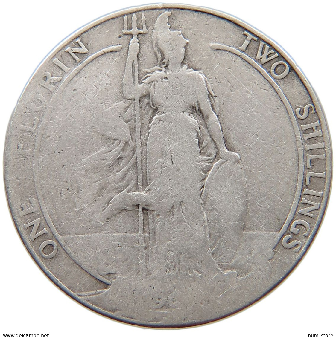 GREAT BRITAIN FLORIN  Edward VII., 1901 - 1910 #s038 0299 - J. 1 Florin / 2 Shillings