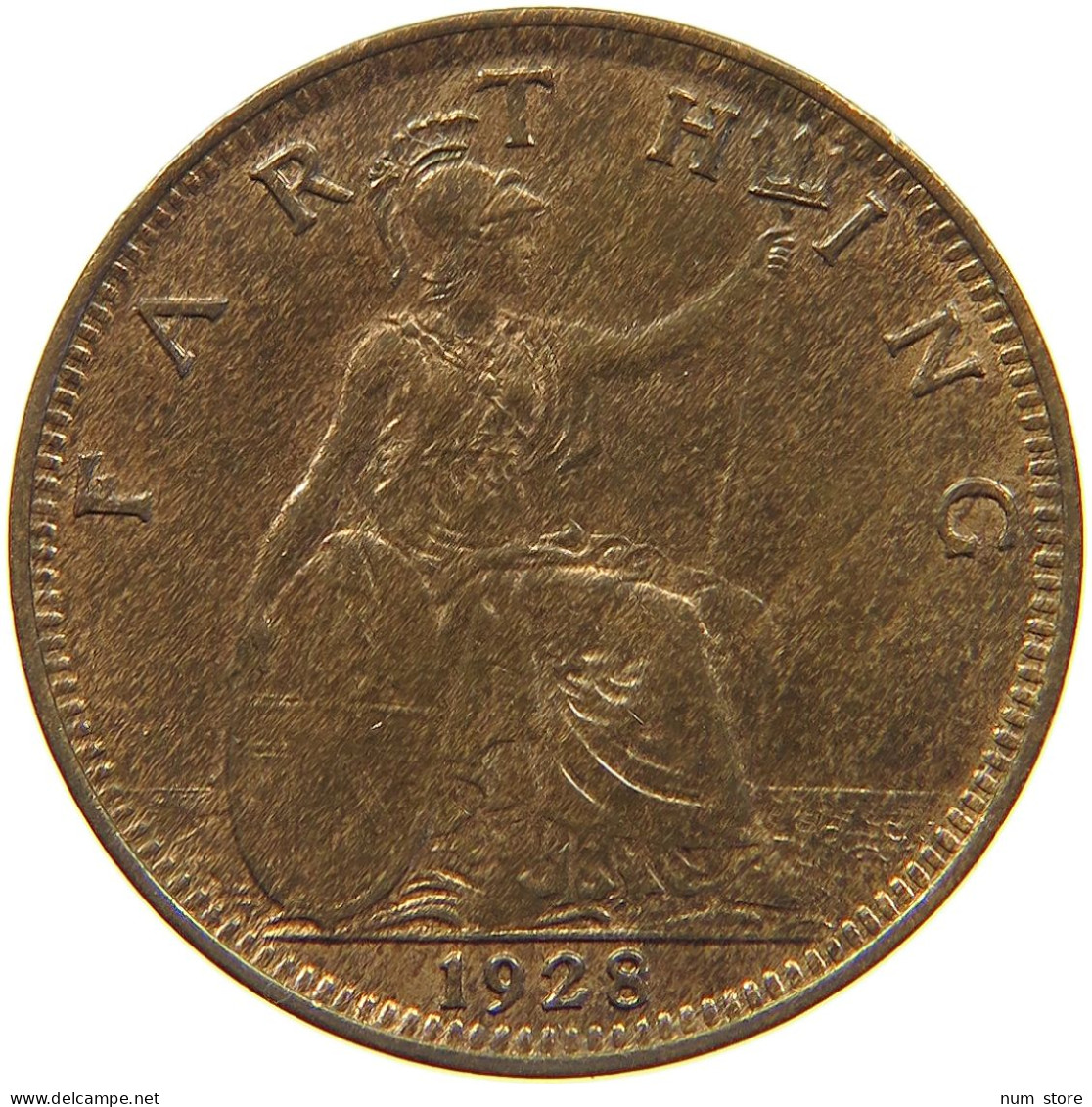 GREAT BRITAIN FARTHING 1928 George V. (1910-1936) #c019 0251 - B. 1 Farthing