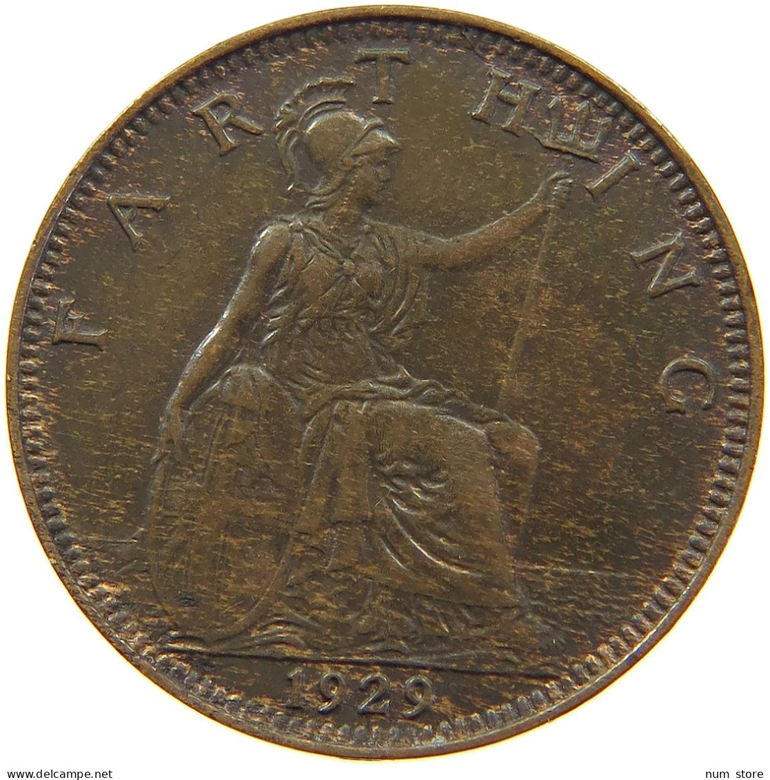 GREAT BRITAIN FARTHING 1929 George V. (1910-1936) #a012 0023 - B. 1 Farthing